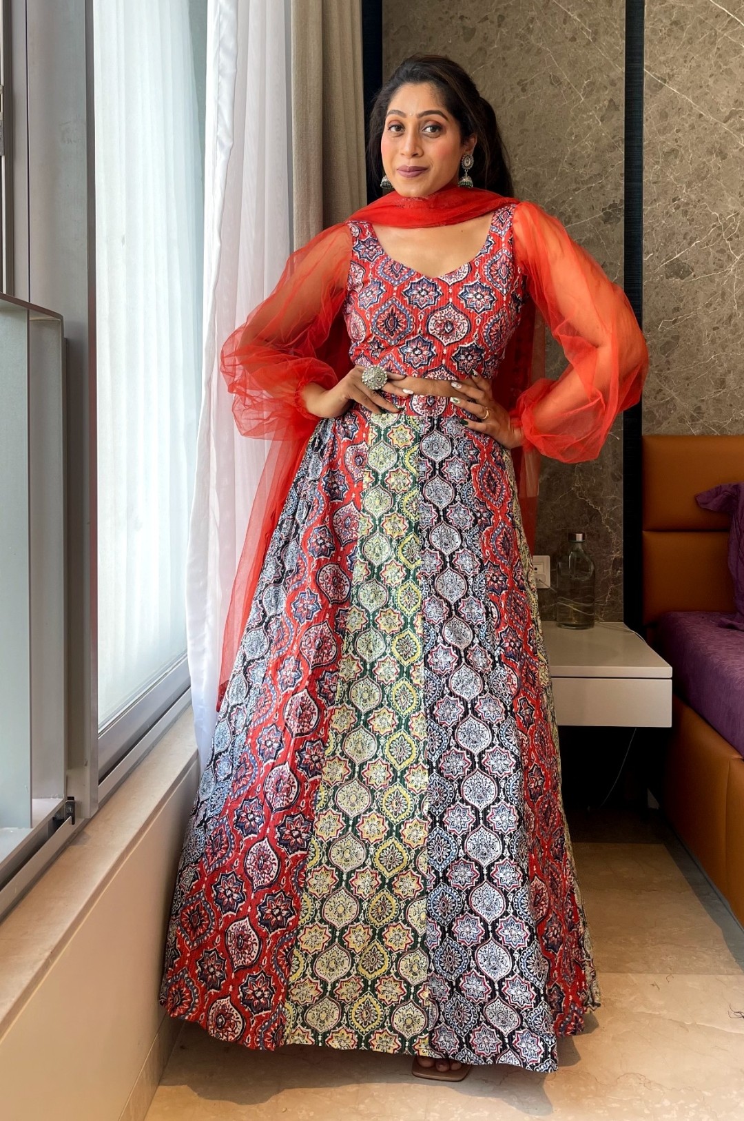 Kalamkari Cotton Lehenga Set