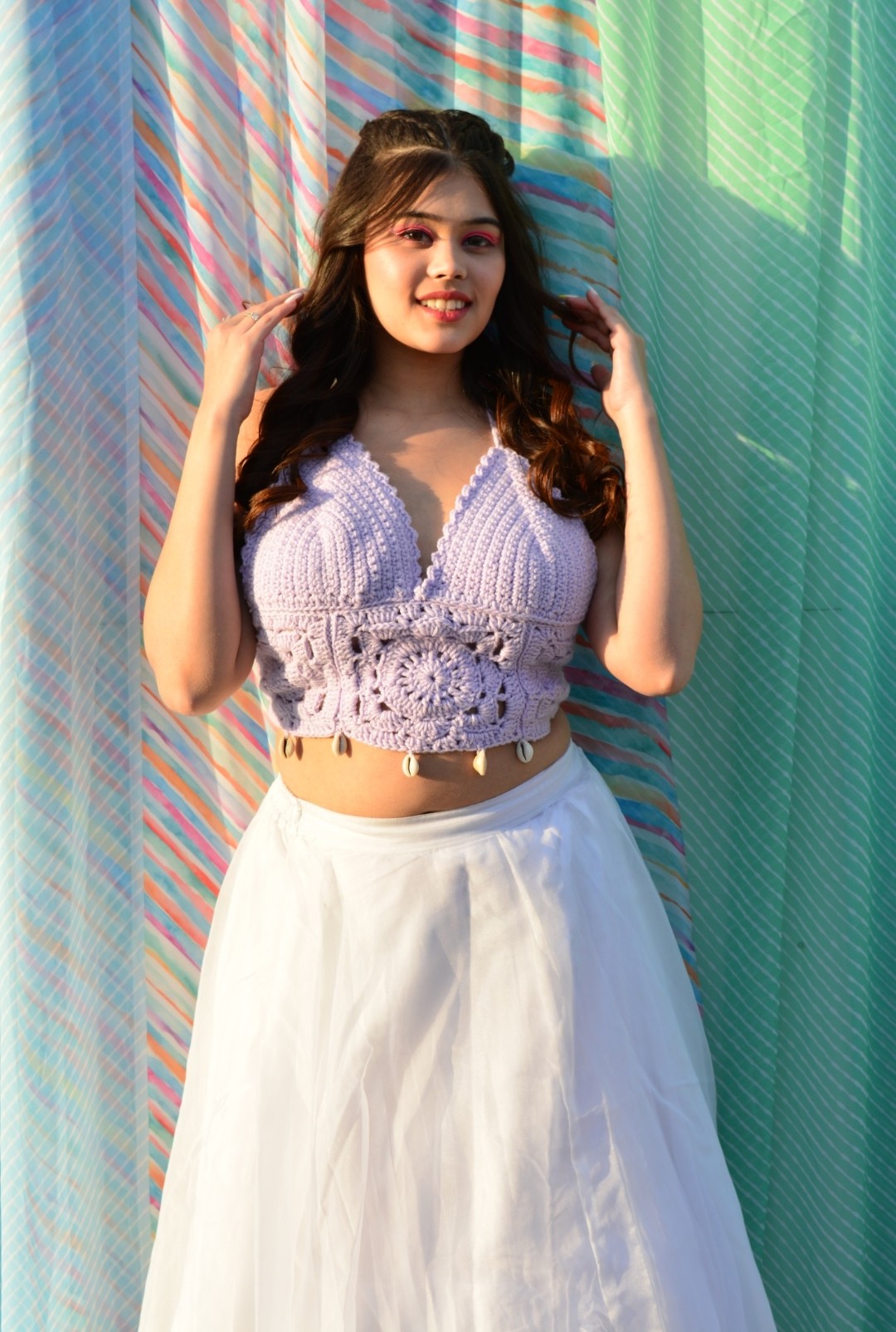 Lavender kaudi croshet top