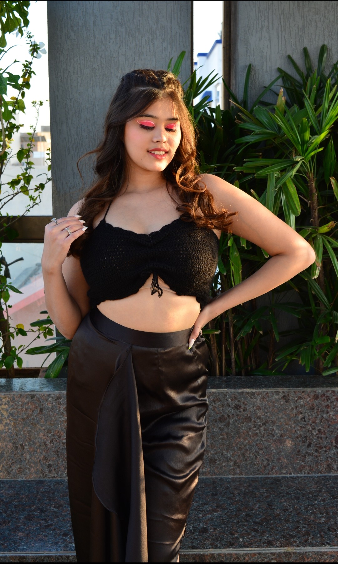 Black croshet top