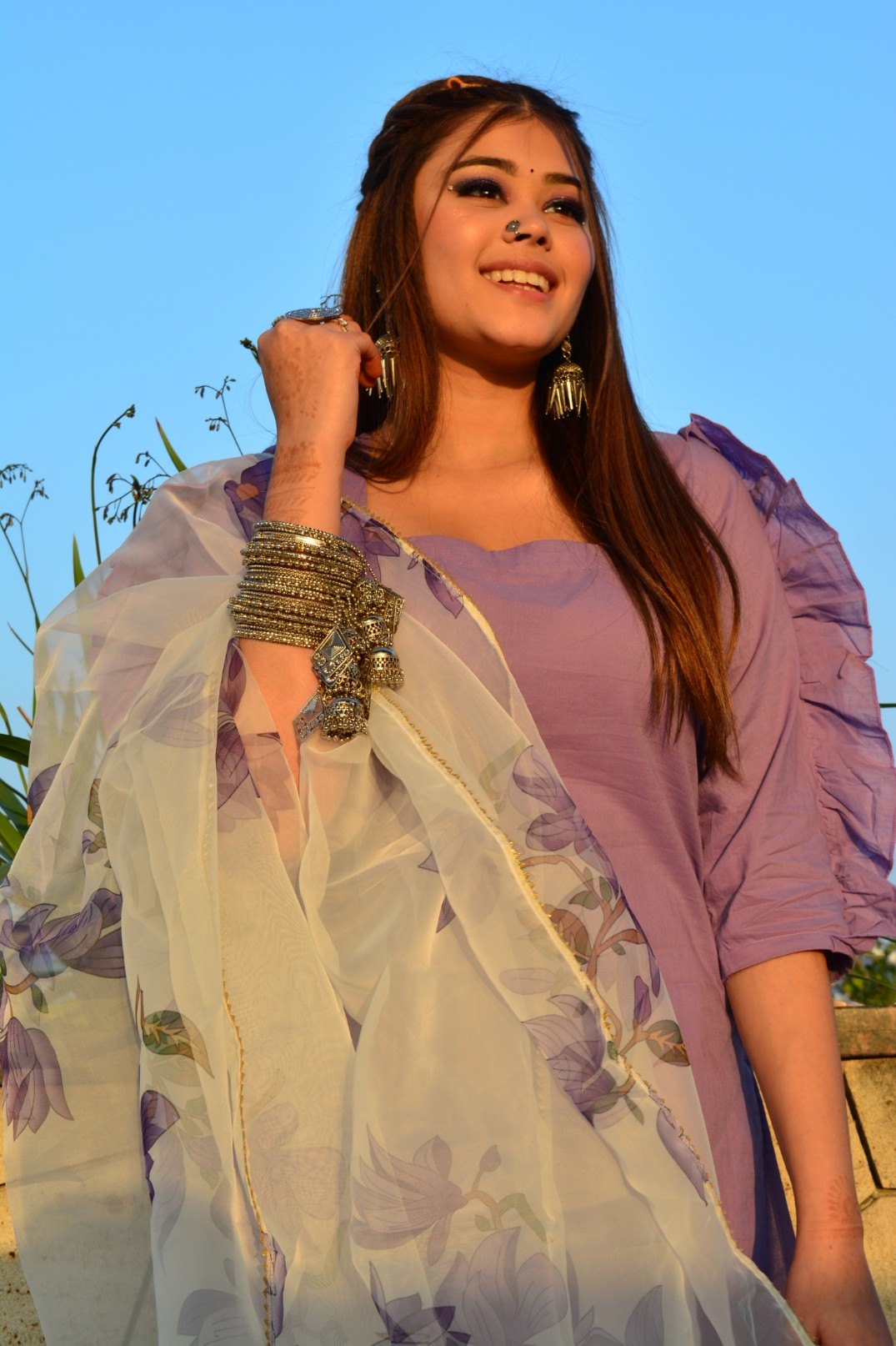 Hina lavender suit set