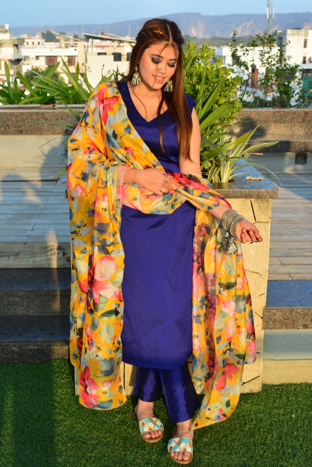 Ada blue suit set