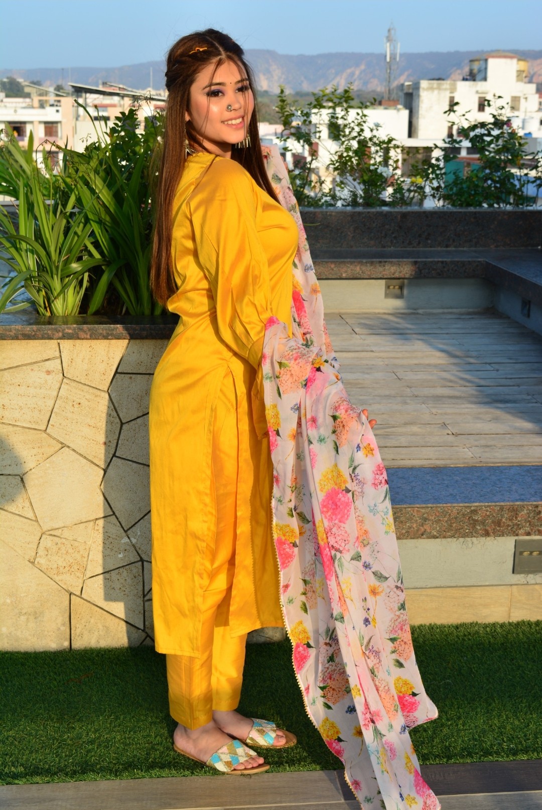 Sunshine yellow suit set