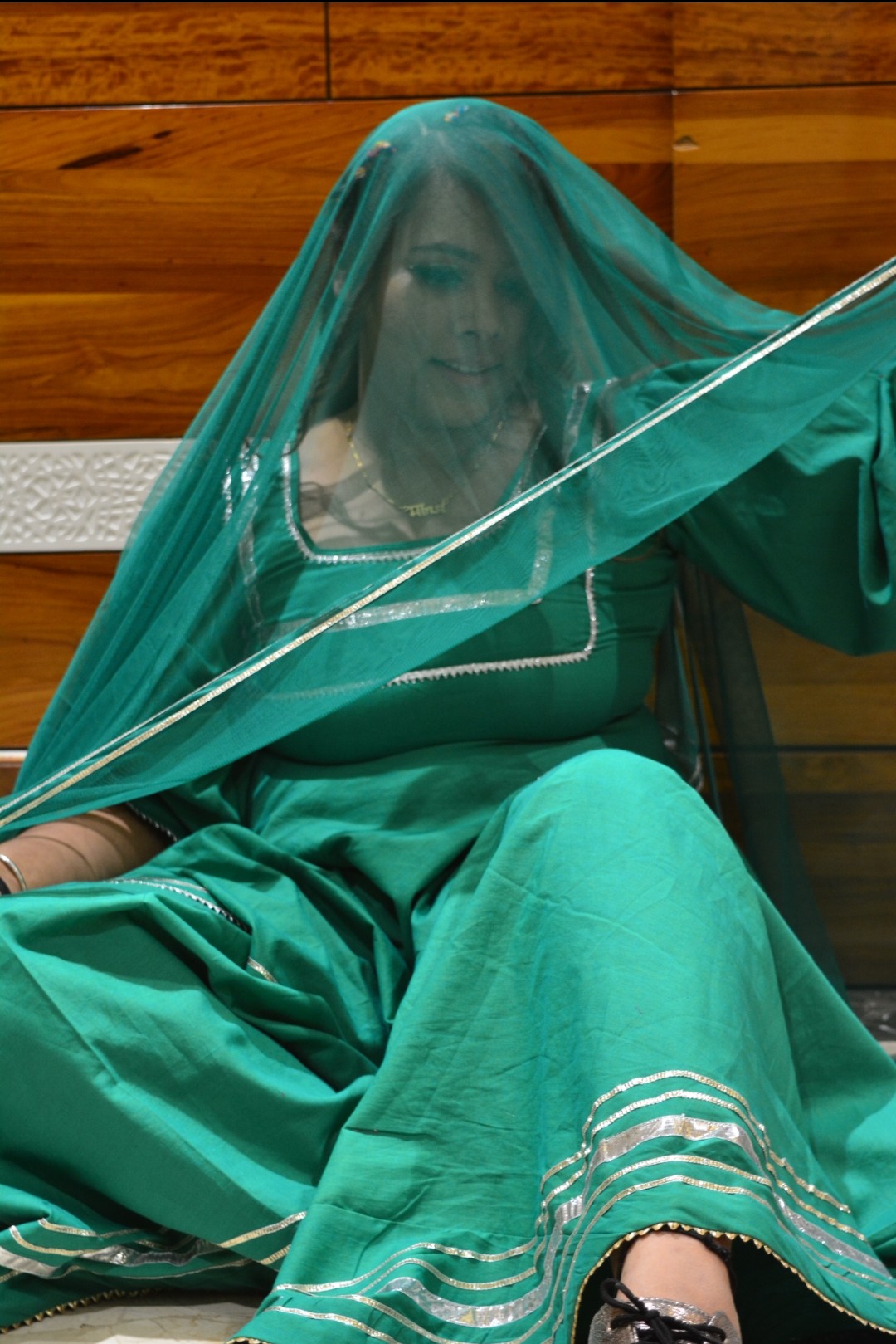 Majestic Green Sharara Suit Set