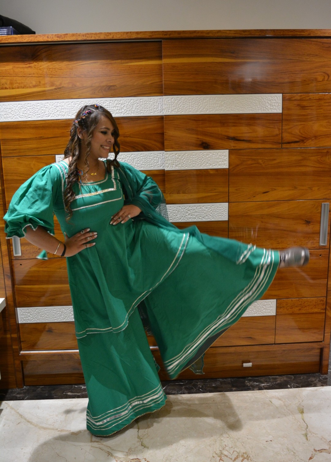 Majestic Green Sharara Suit Set