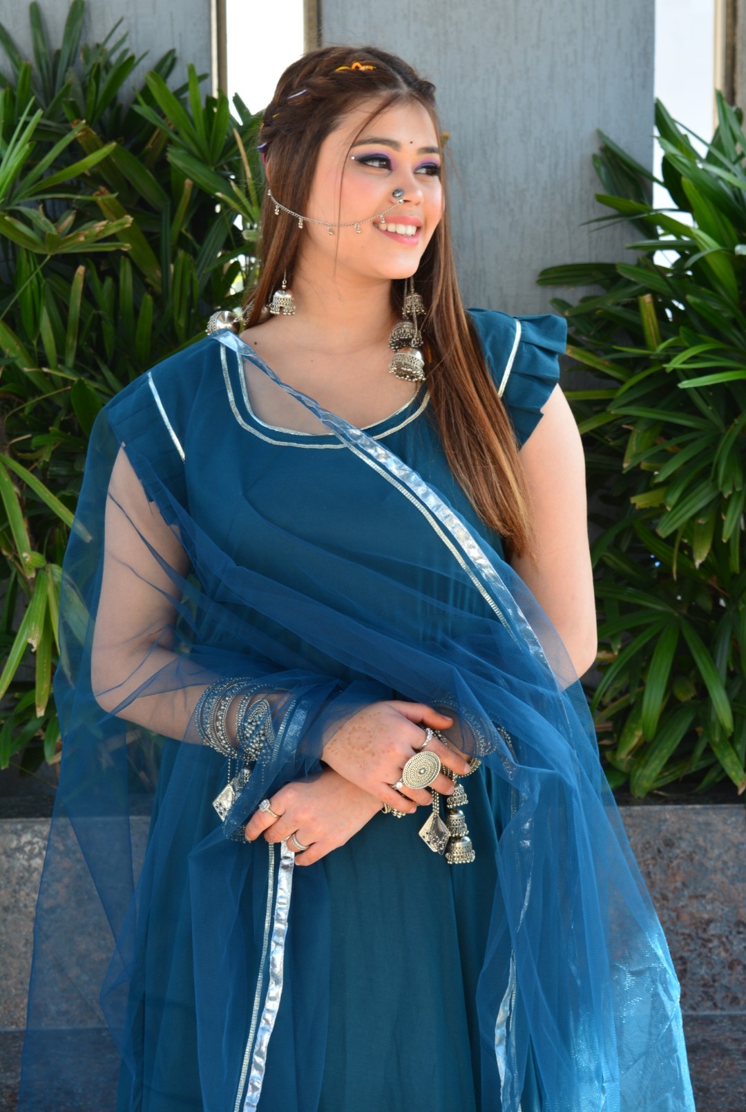 Nilgiri Anarkali Gown