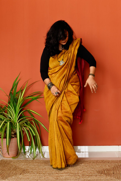 Sunehri Cotton Saree