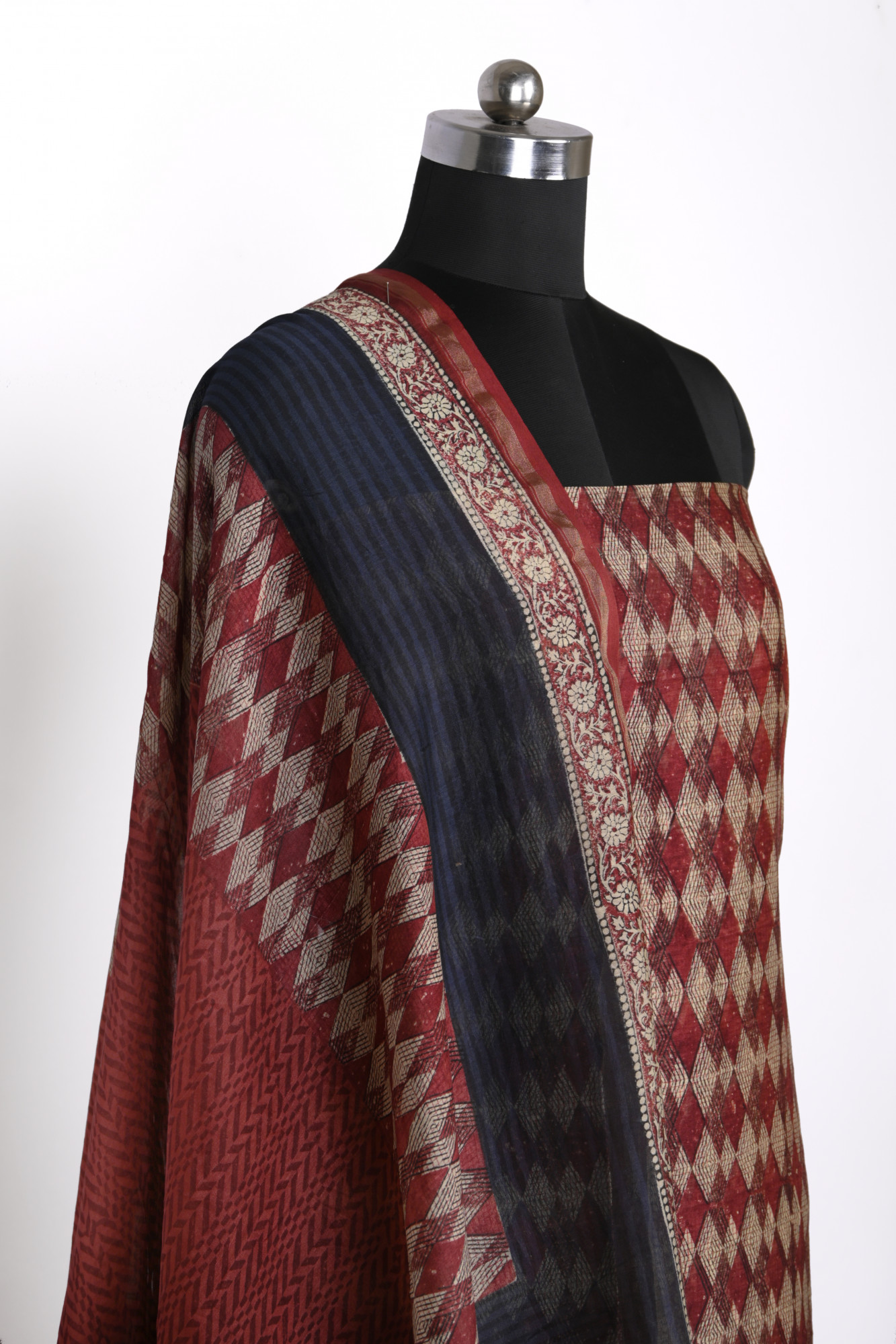Maroon Chanderi Suit Set with Beautiful Dupatta - 811-LV-US3715-14B