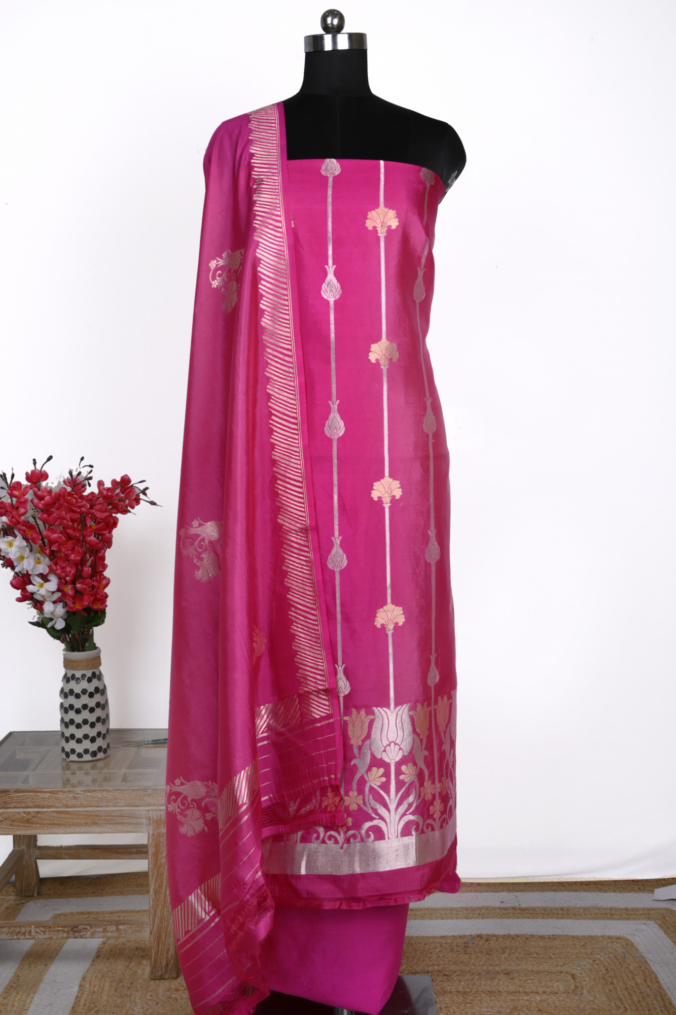 Rani Pure Silk Suit with Pure Silk Dupatta - SM2524872-1C