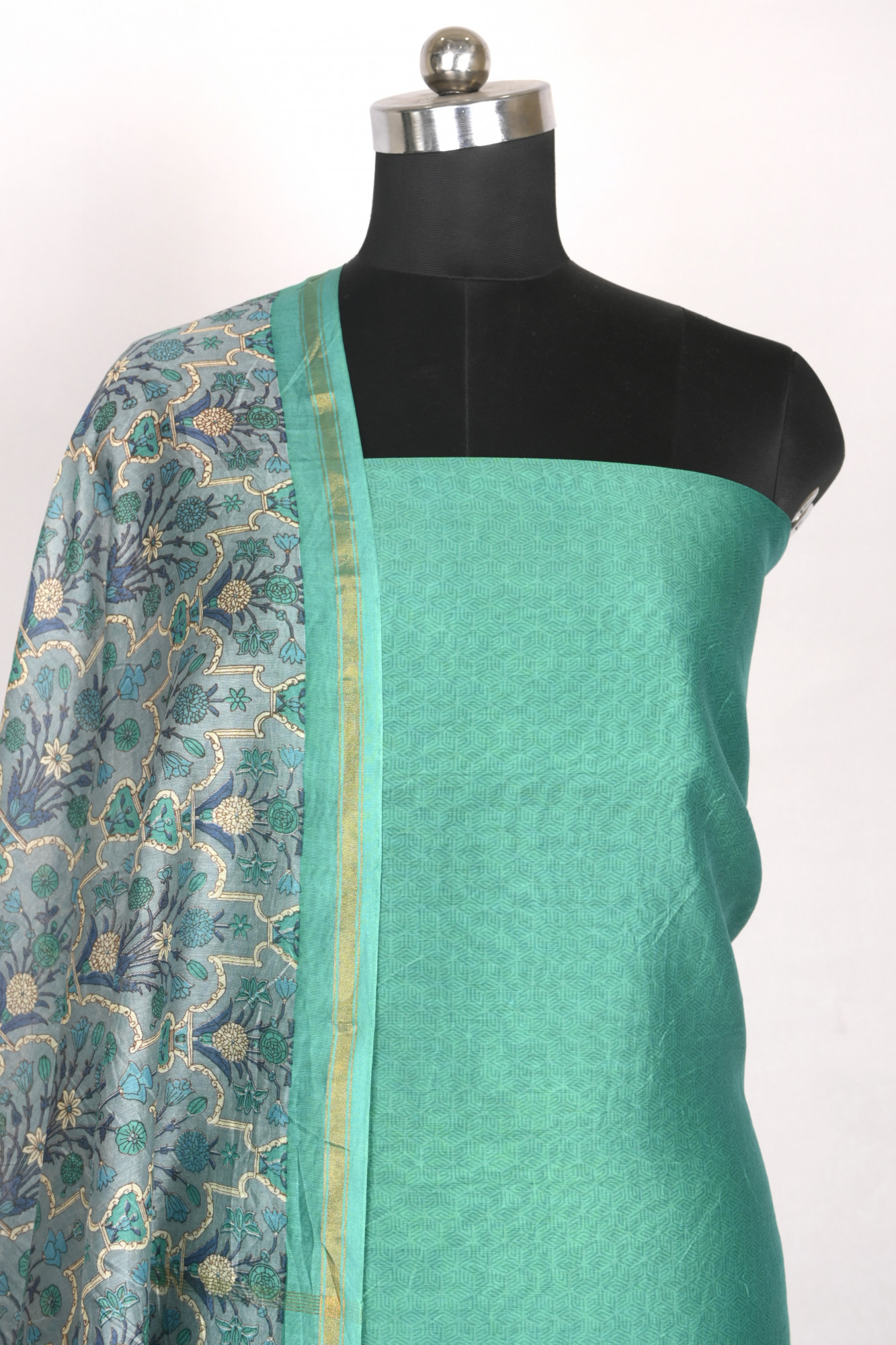 Rama Green Maheshwari Beautiful Suit Set with Dupatta - 811-S151-445-120-2B