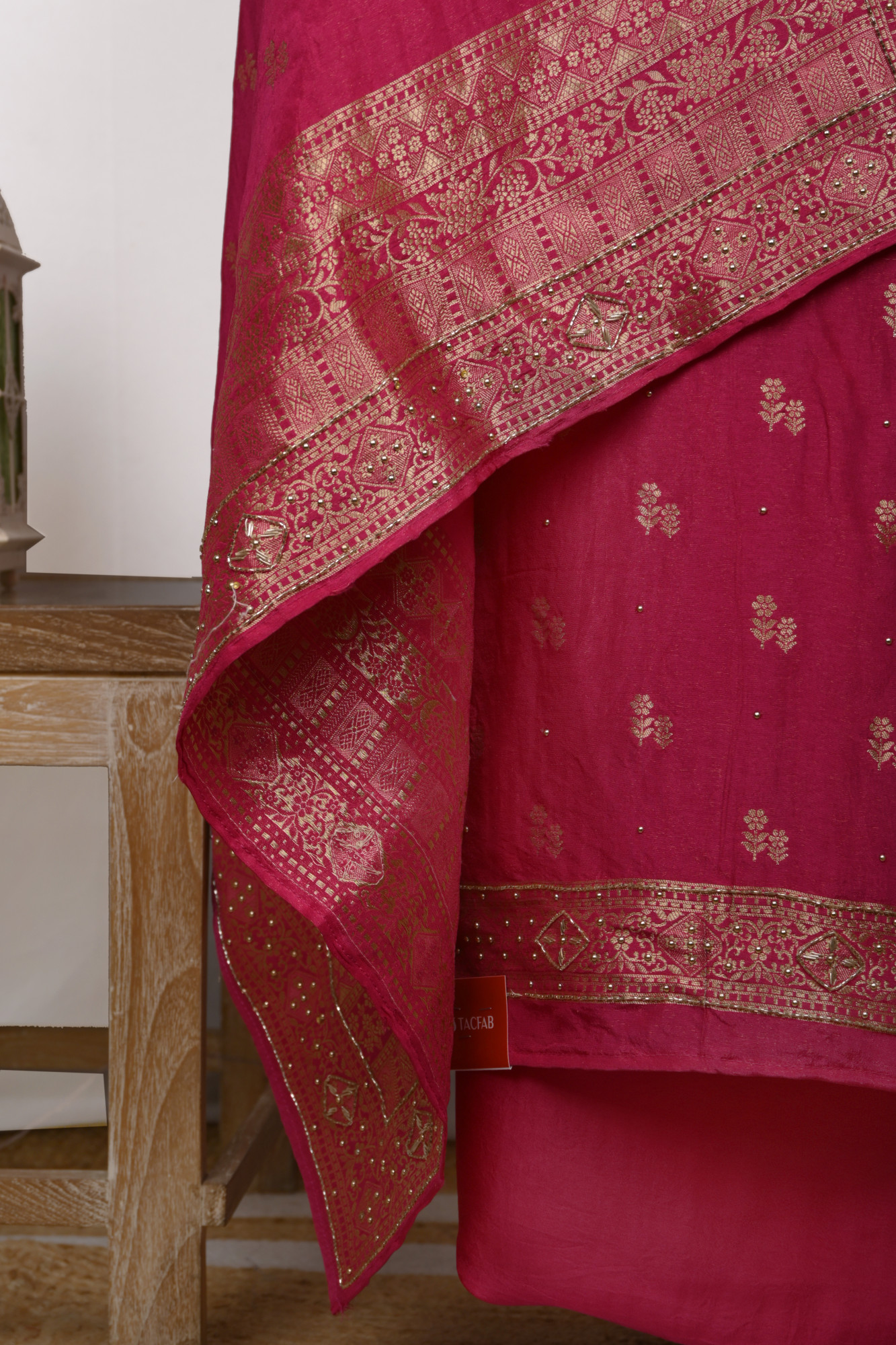 Rani Shimmer Unstitched Suit Set with Silk Dupatta - 131-SN9084B