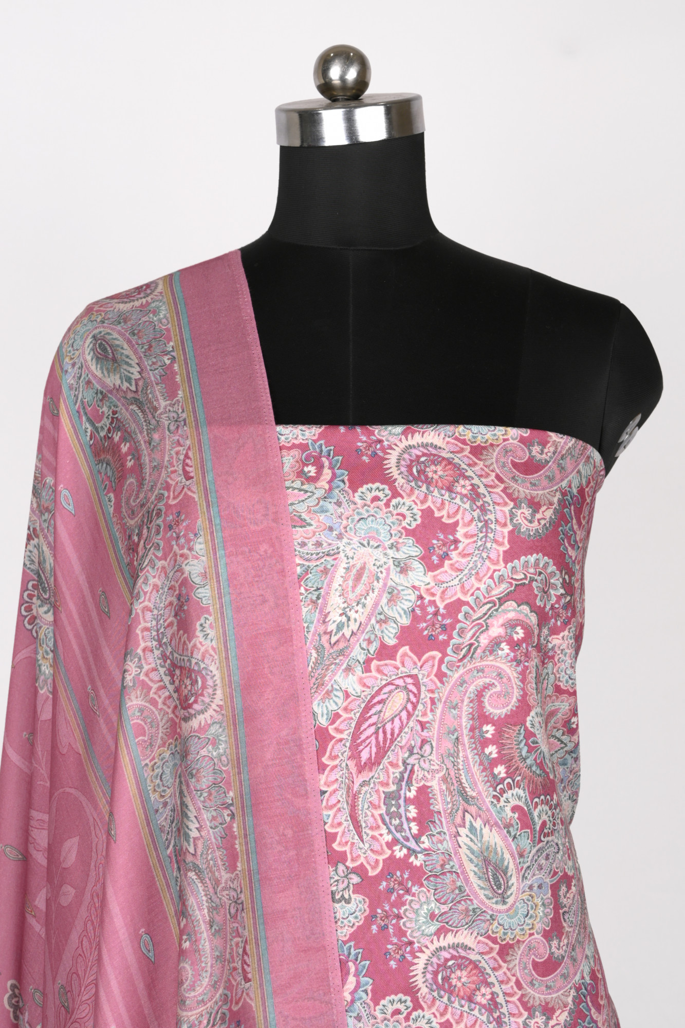 Pink Spun Digital Printed Suit with Spun Dupatta - VUN7710A
