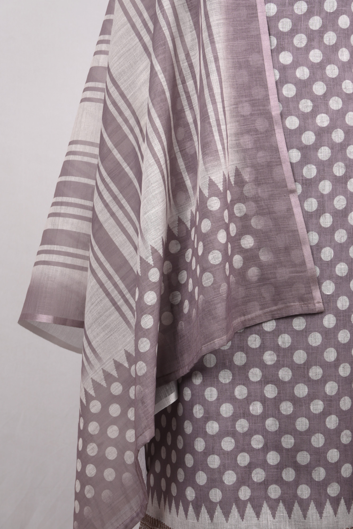 Brown Cotton Suit Set with Beautiful Dupatta - 1020-4919C