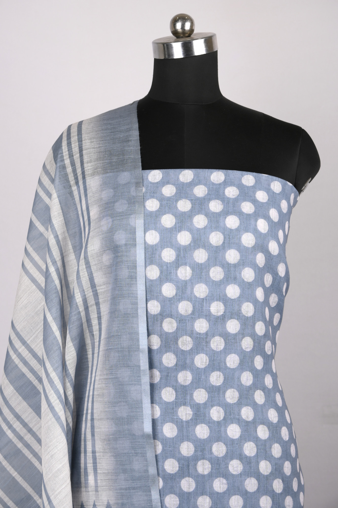 Firozee Cotton Suit Set with Beautiful Dupatta - 1020-4919A