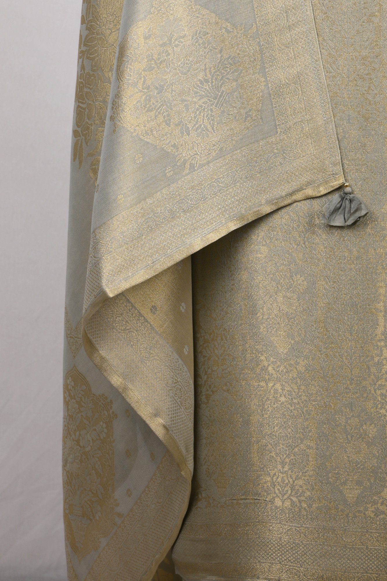 Green Silk Jacquard Suit Set with Beautiful Dupatta - R157-SPR2387C