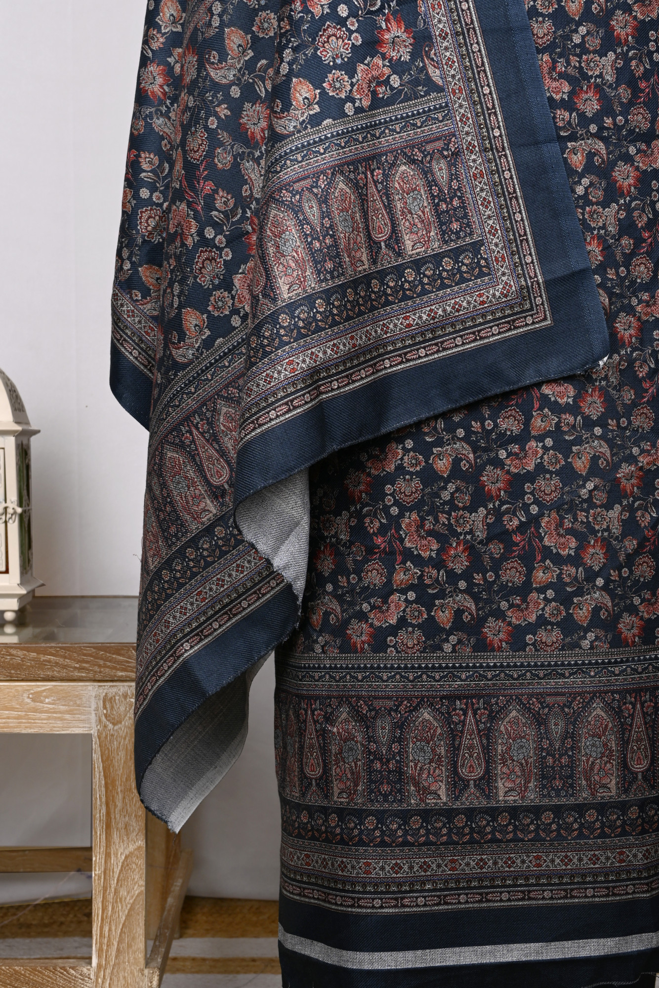 Blue unstiched spun suit set with Dupatta - 1000-70371A