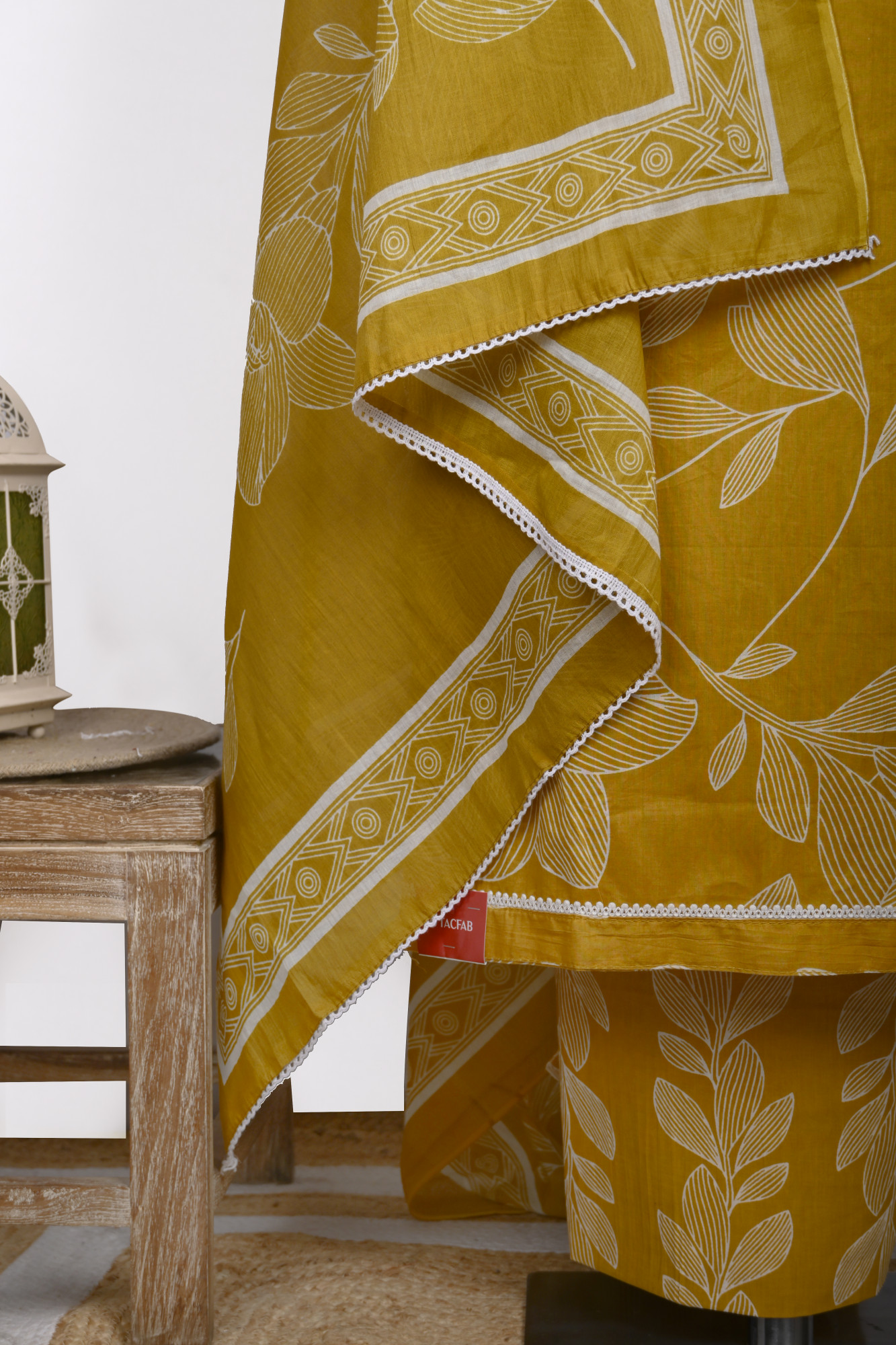 Mustard cotton Suit Set with Beautiful Dupatta - 983-4850-14C