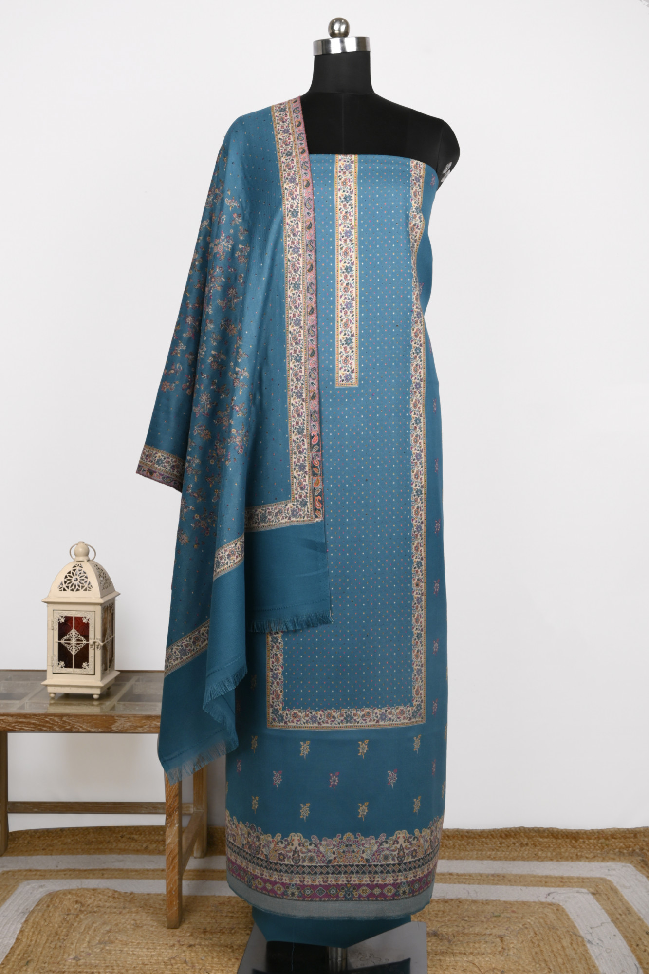 Firoze Printed Pashmina Suit Set With Dupatta - 131-490A
