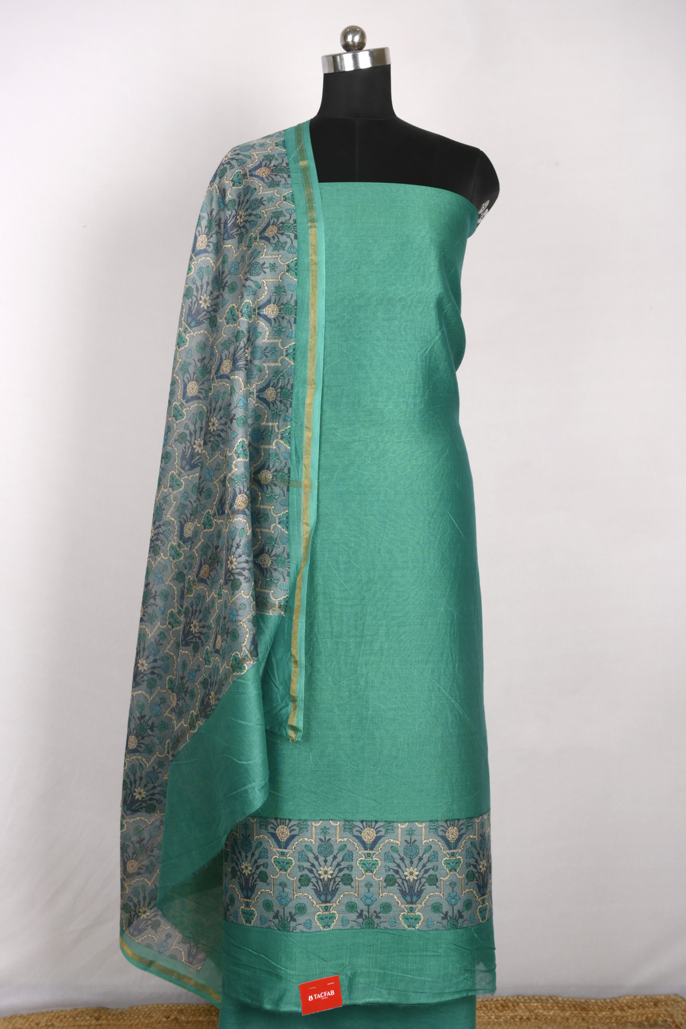 Rama Green Maheshwari Beautiful Suit Set with Dupatta - 811-S151-445-120-2B