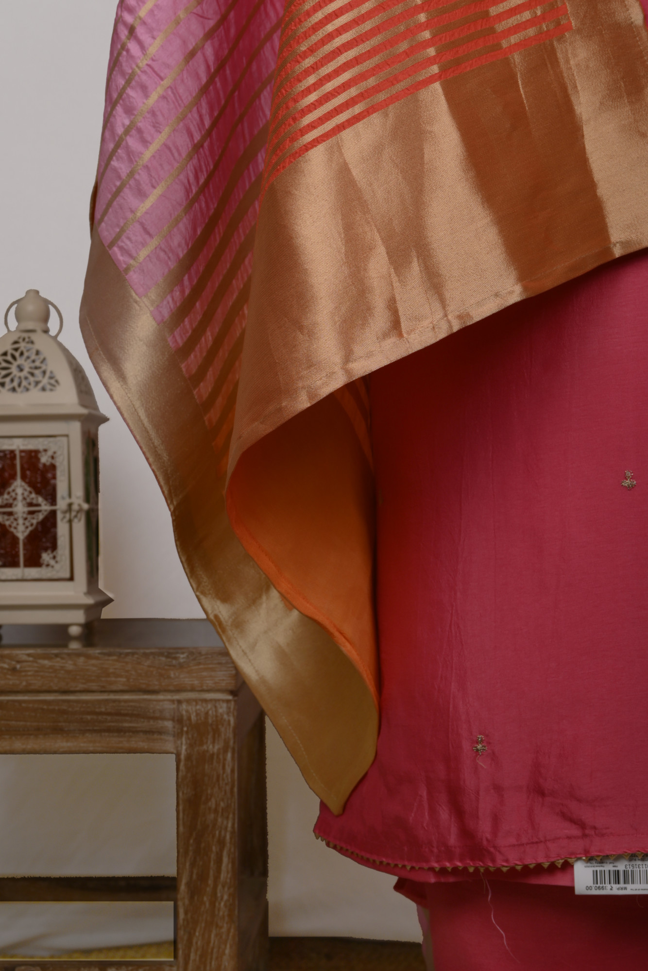 Pink Silk Suit Set with Silk Dupatta - 131-DLS7356