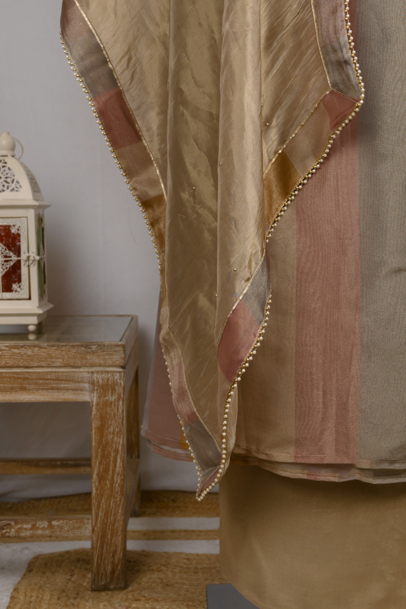 Pink Silk Jacquard Suit Set with Dupatta - R157-SPR2376