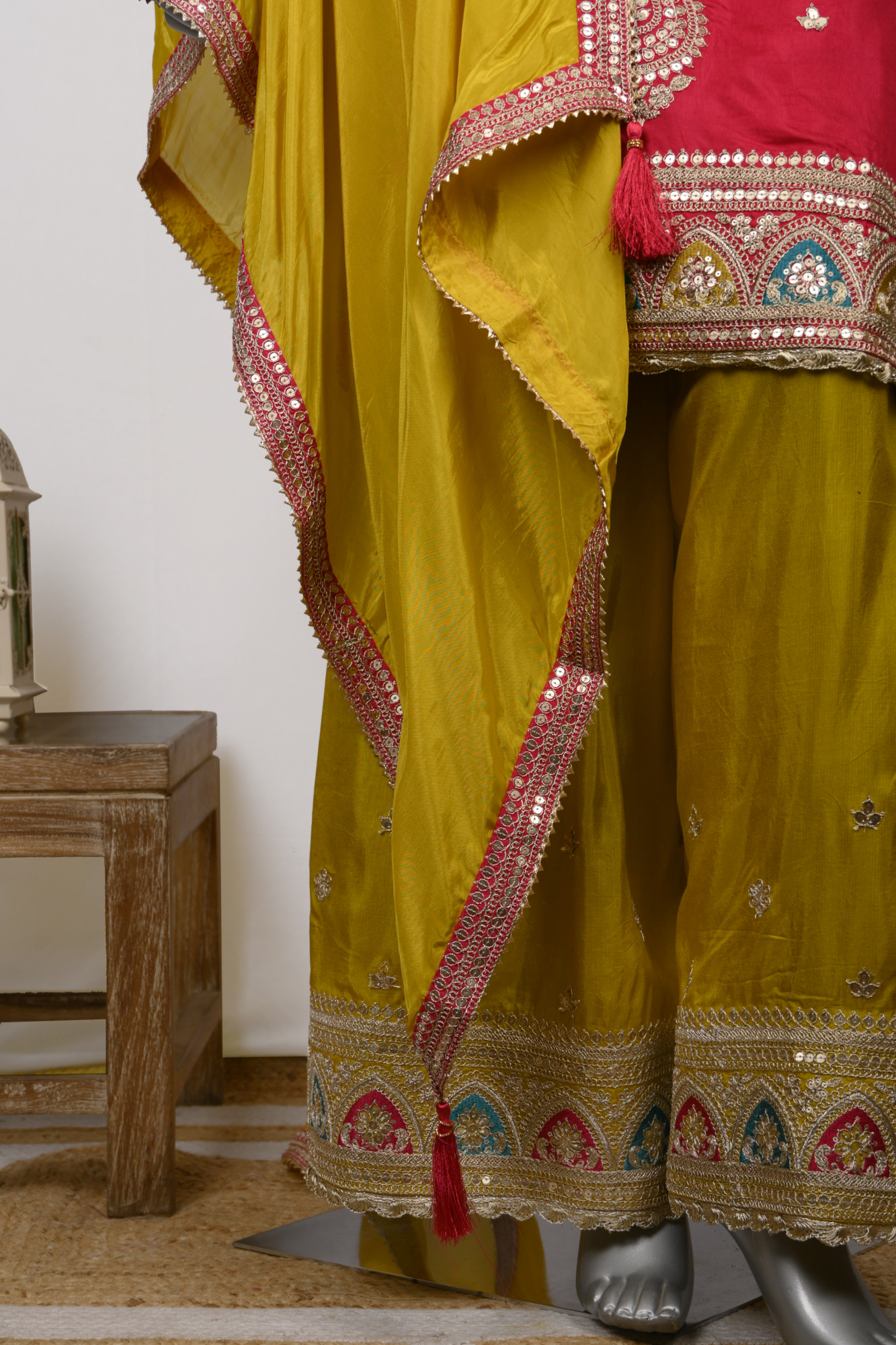 Rani Satin Stitched Suit Set with Dupatta - 1023-1004A