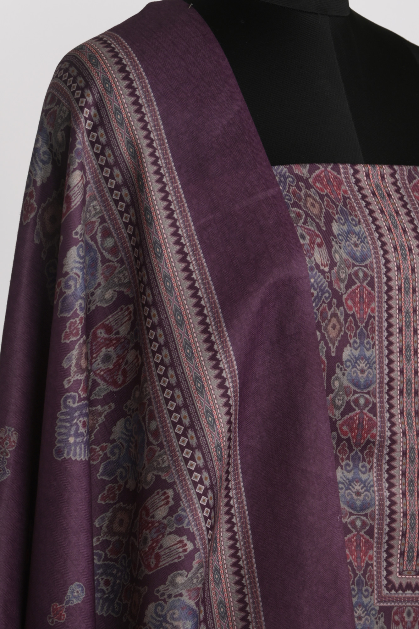 Purple Spun Suit Set with Spun Dupatta - 131-1586C