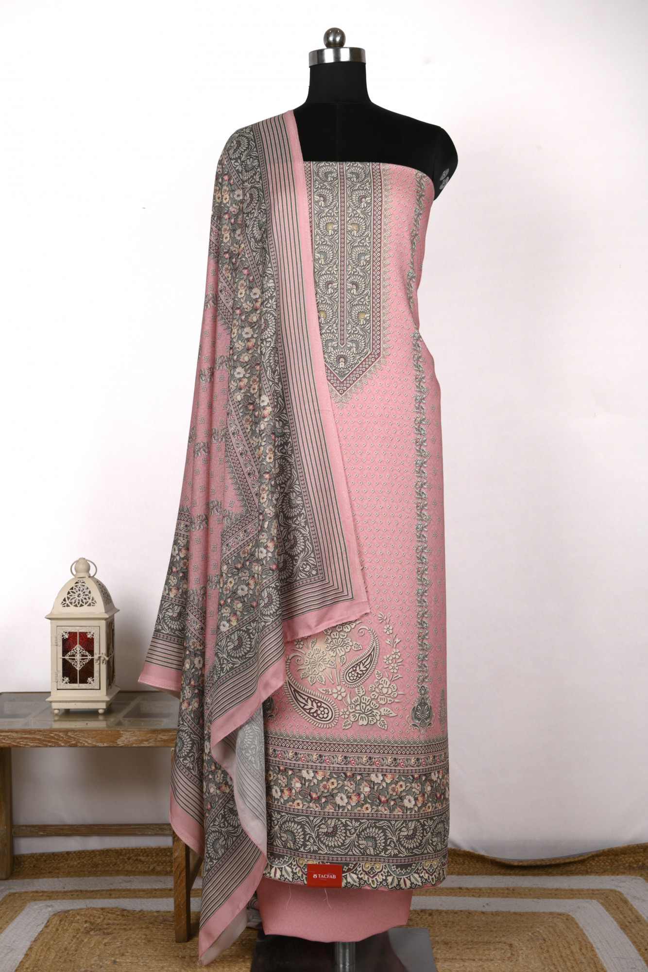 Pink Spun Digital printed Suit with Dupatta - KOH13784C