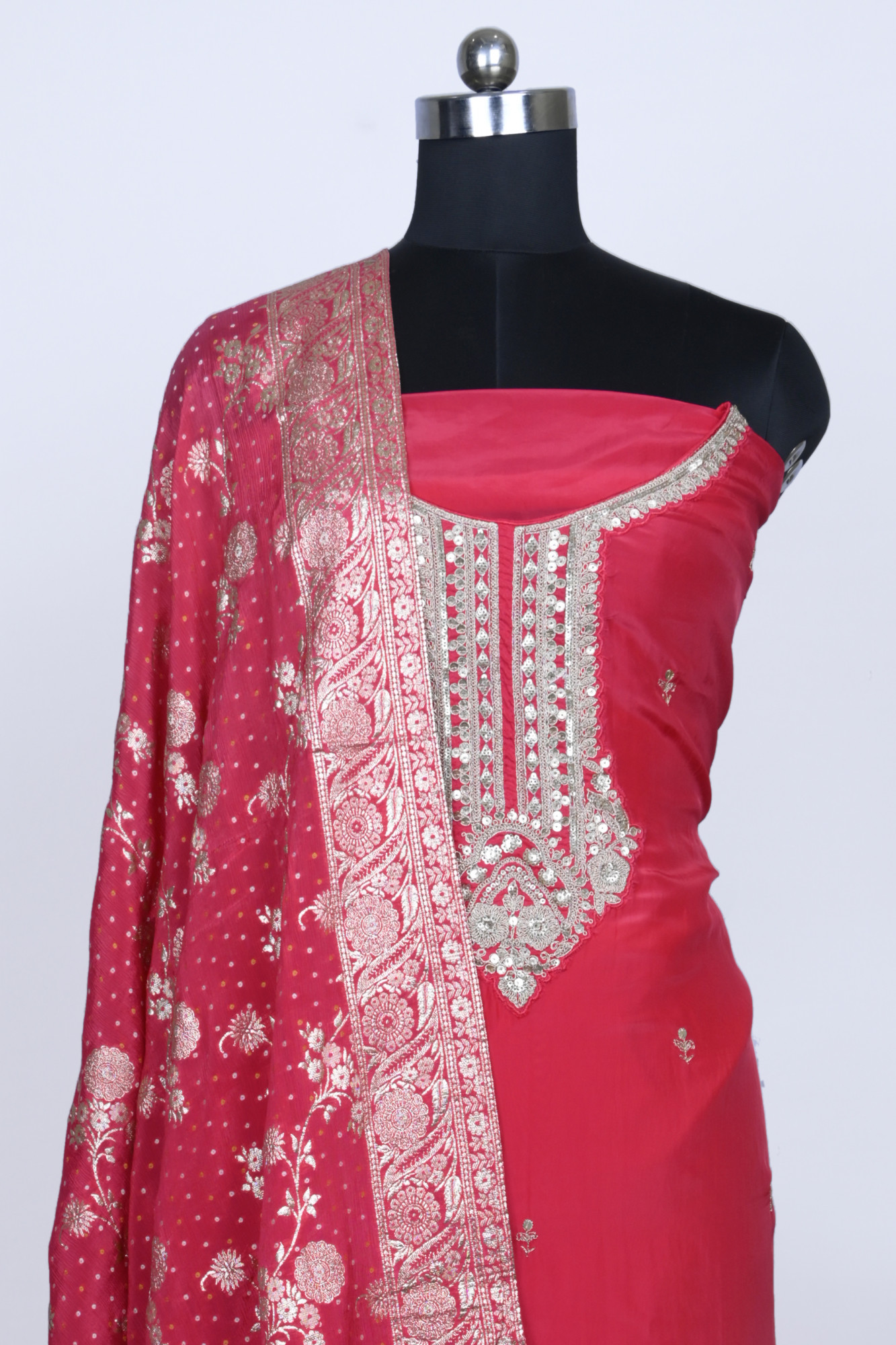 Rani Silk Unstitch suit set with Dupatta - 131-CT4418A