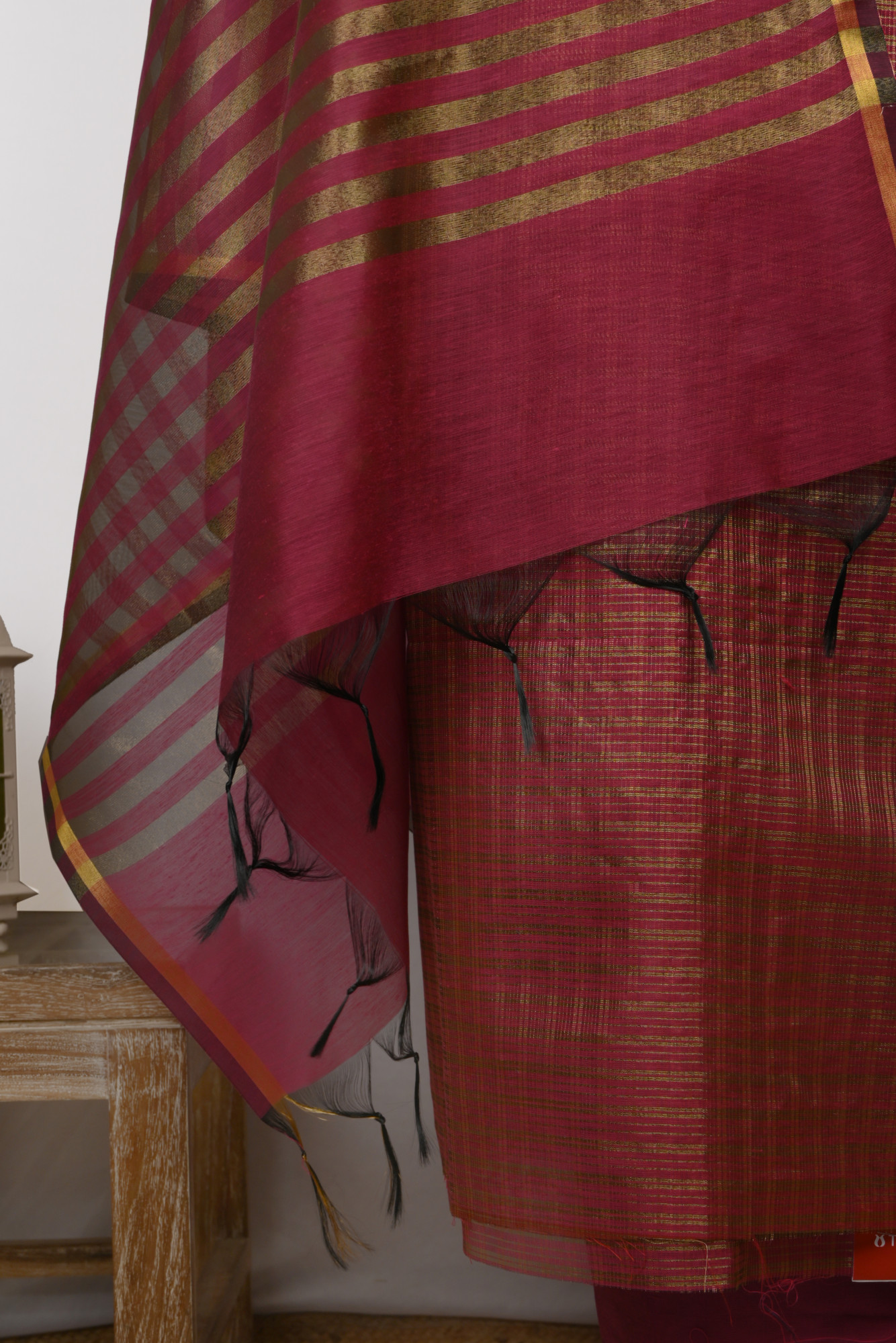 Rani Chanderi Silk Unstitch suit set with Chanderi silk Dupatta - 1021-TISSUE-1A