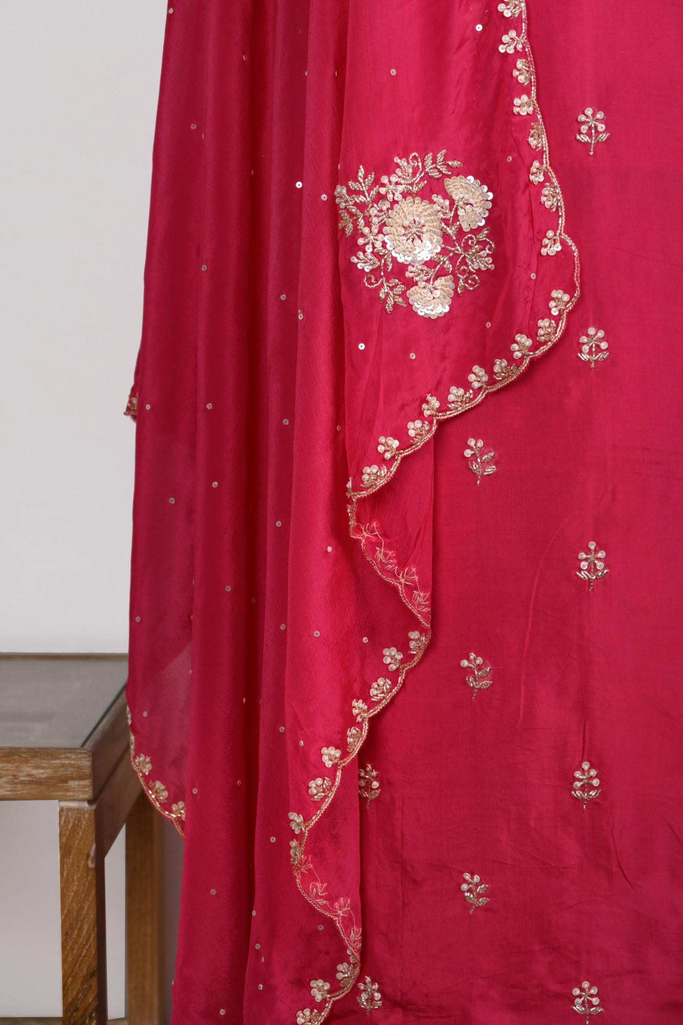 Rani Satin Silk Suit Set with Chinon Dupatta - 969-3810B