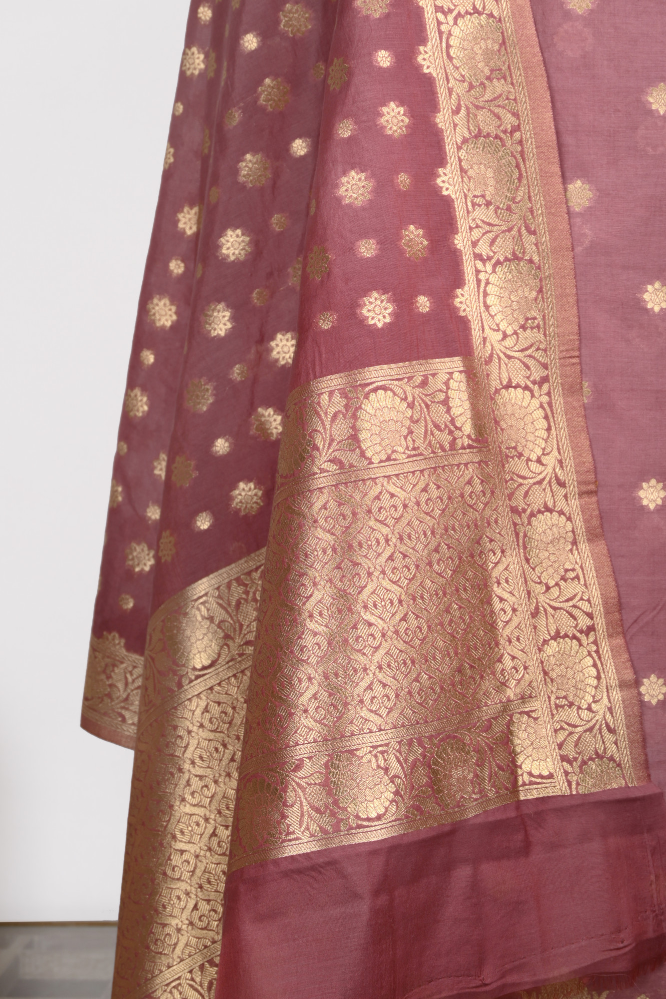 Mauve Chanderi Silk Suit Set with Chanderi Silk Dupatta - 1021-CTN-1F