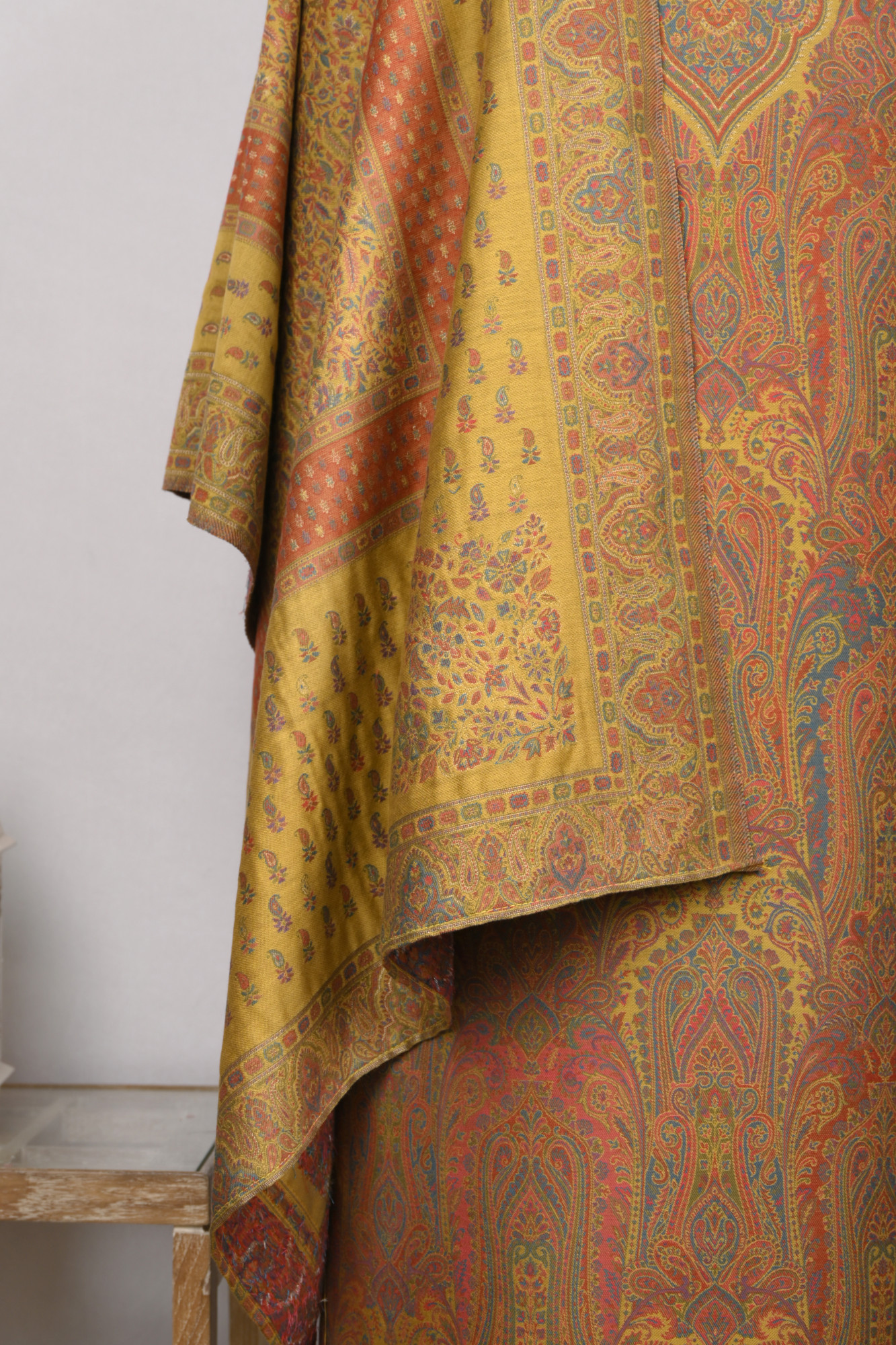 Mustard Pashmina Suit with Pashmina Dupatta - 1000-0455B
