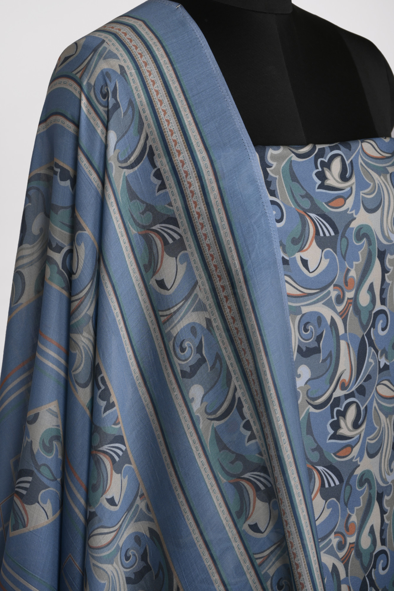 Blue Spun Suit Set with Beautiful Dupatta - 131-7558B