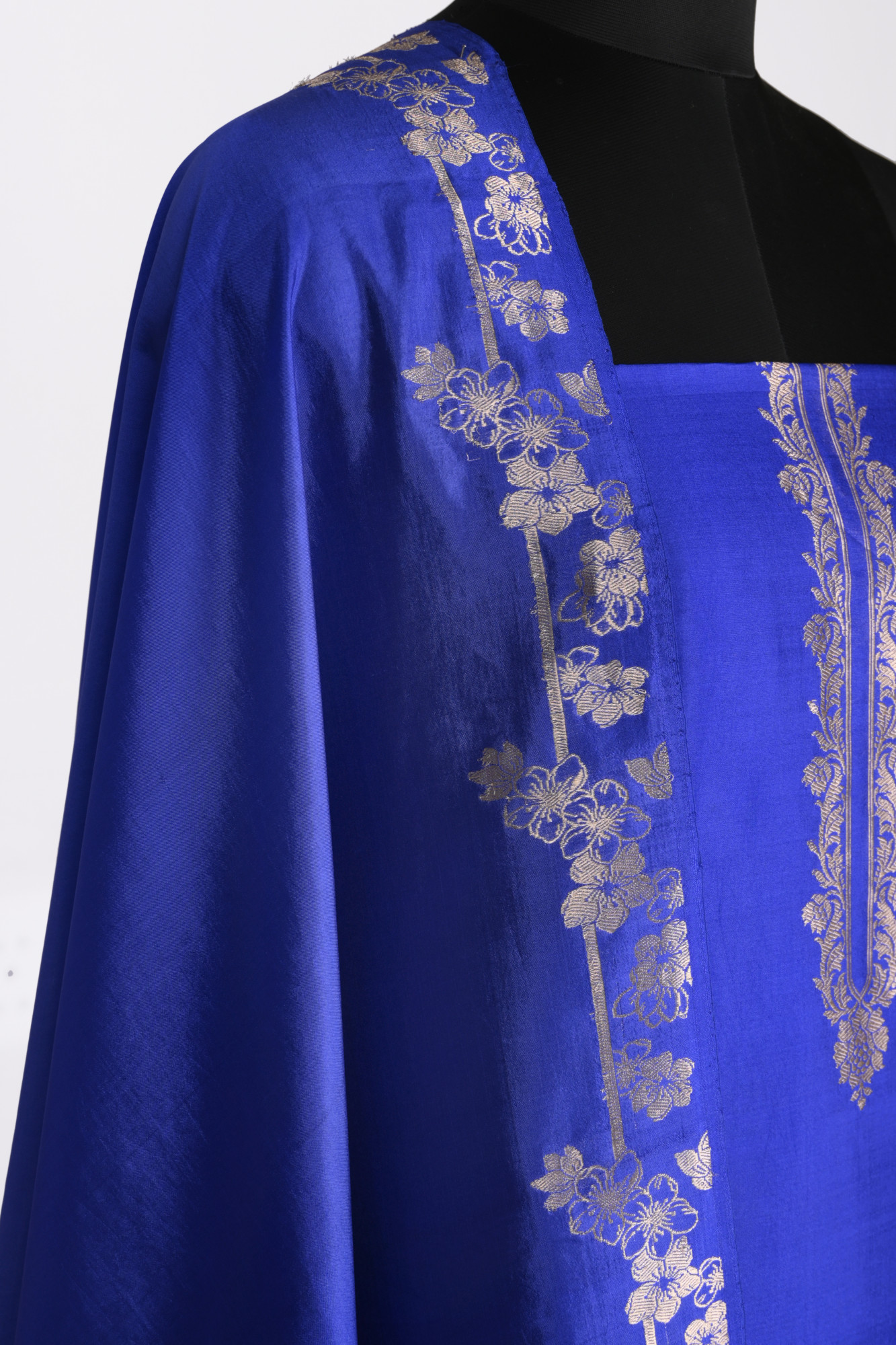 Blue Pure Silk Suit with Pure Silk Dupatta - SM2525187-1B