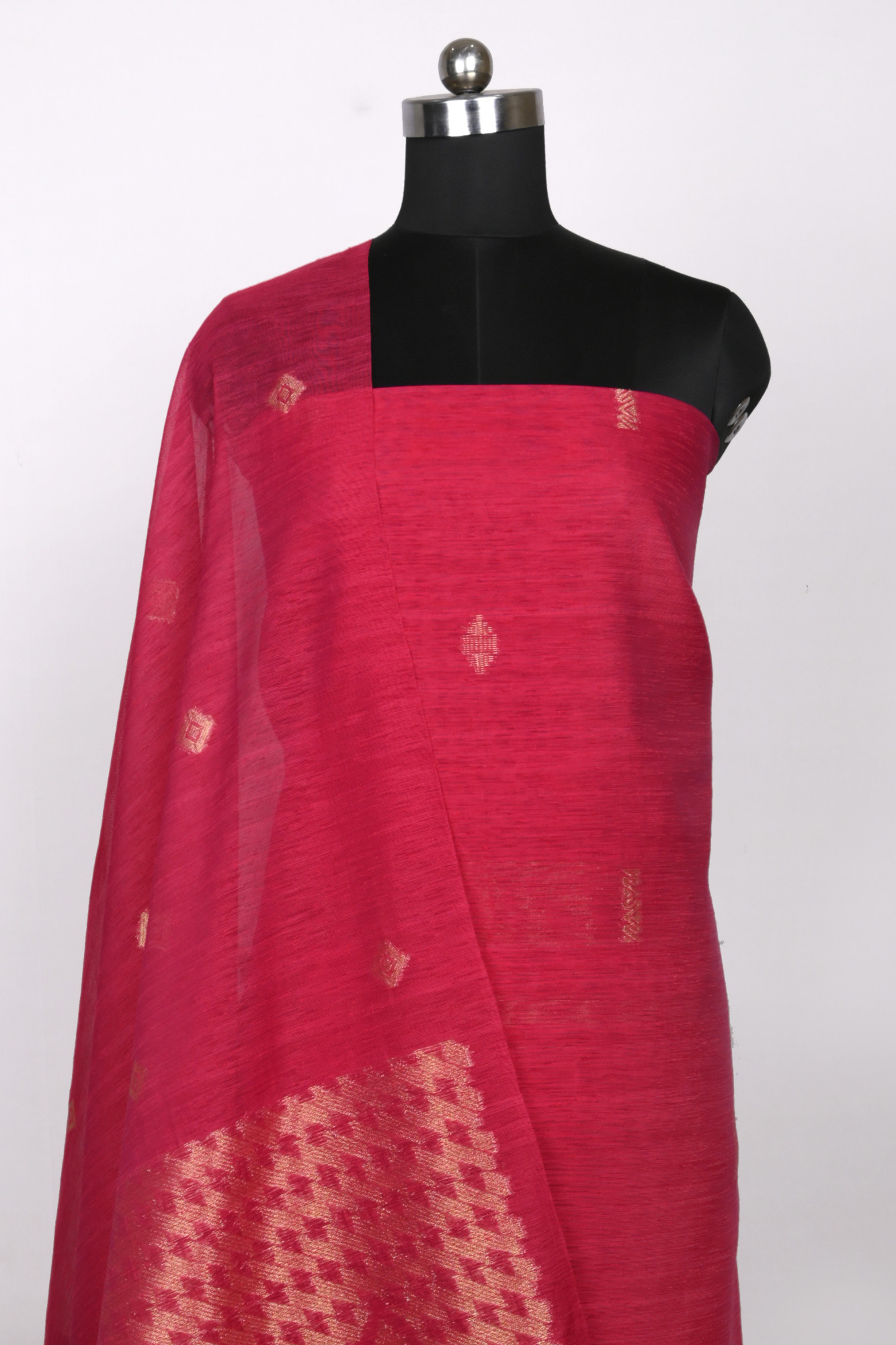 Rani Chanderi Silk Suit Set with Beautiful Dupatta- 811-LVCT7654A