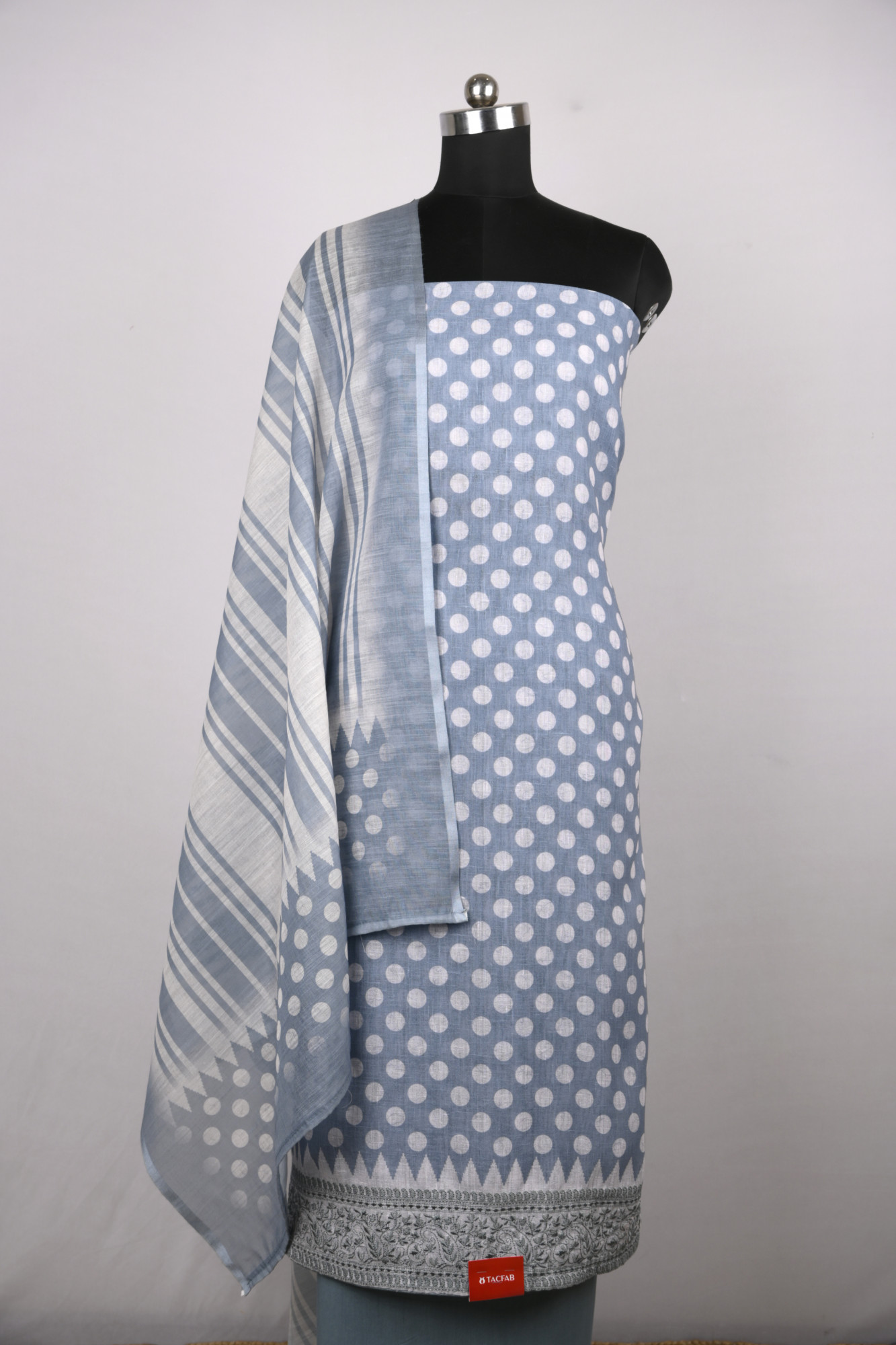 Firozee Cotton Suit Set with Beautiful Dupatta - 1020-4919A