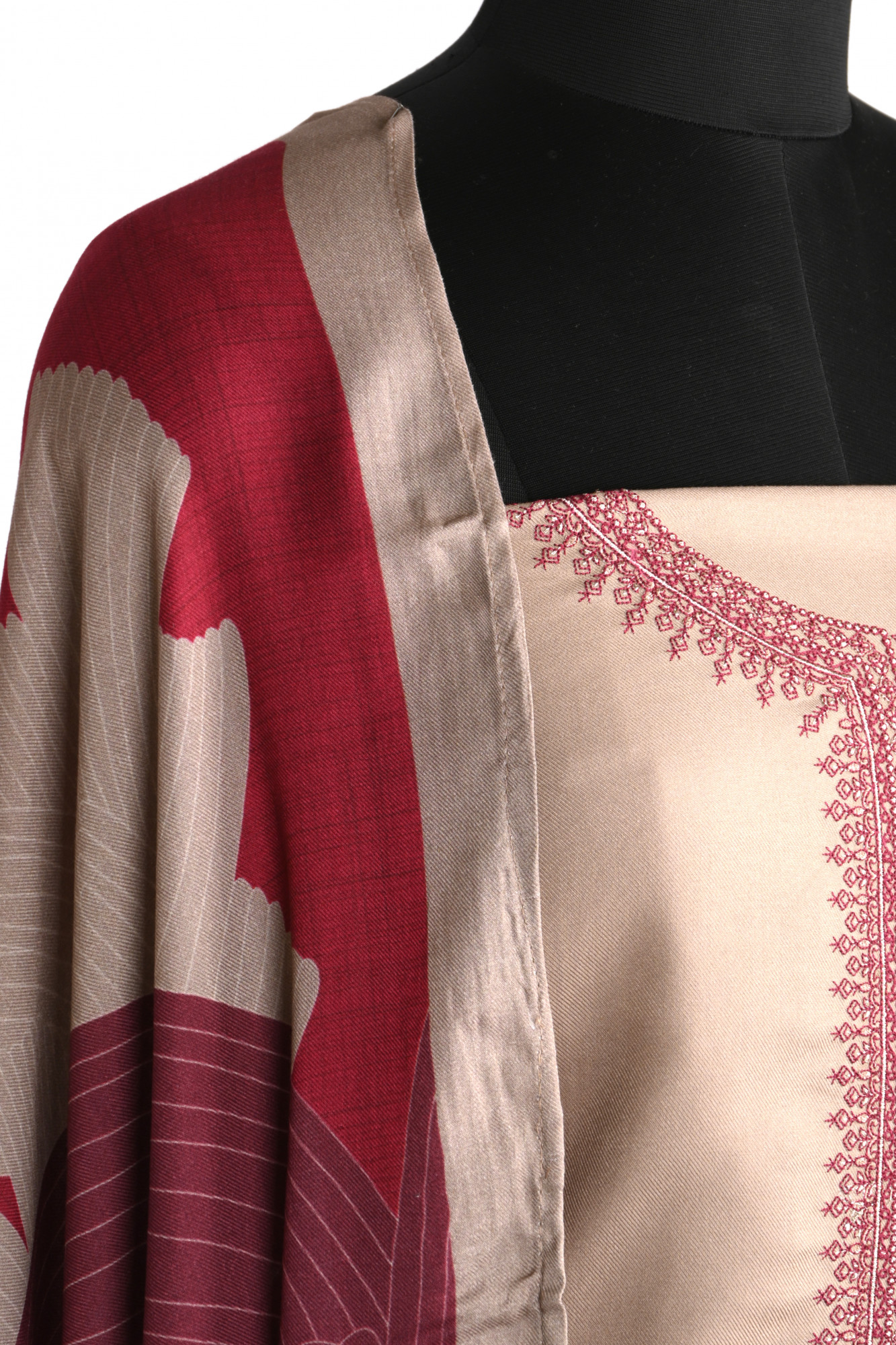 Beige Spun Suit With Spun Dupatta - VARV11A