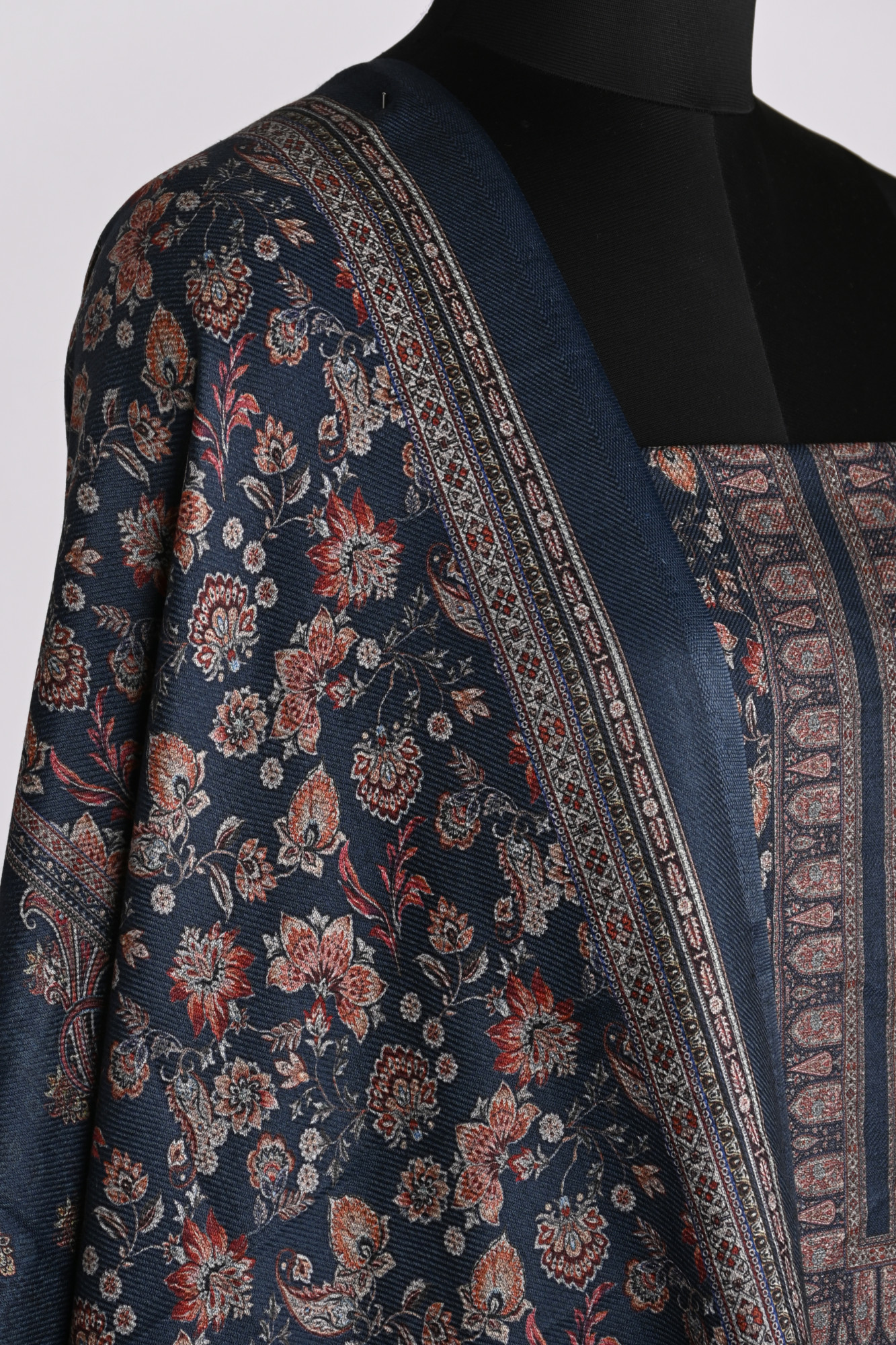 Blue unstiched spun suit set with Dupatta - 1000-70371A