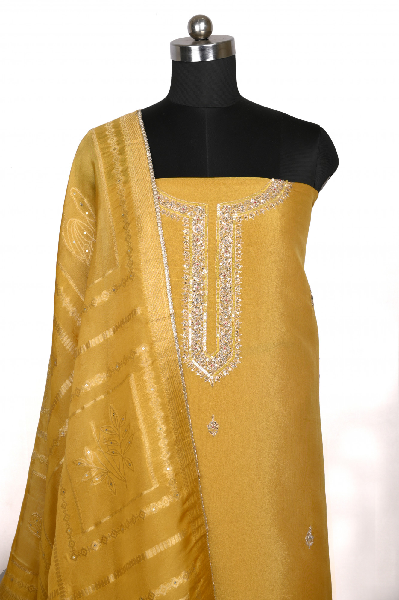 Mustard Shimmer Beautiful Suit Set with Dupatta - 131-GD507C