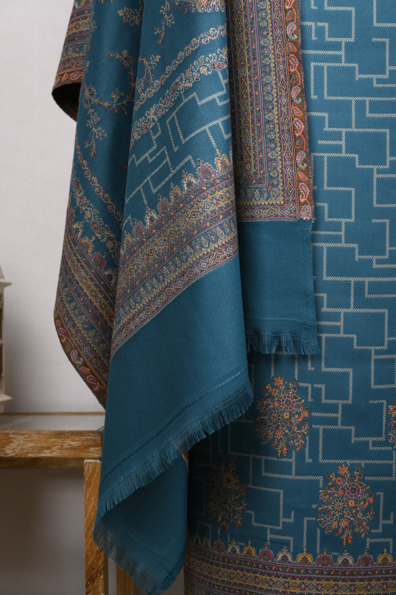 Firoze Printed Pashmina Suit Set With Dupatta - 131-0482B