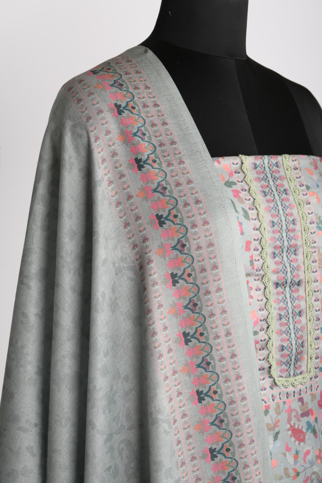 Green Printed Beautiful Spun Suit Set With Dupatta - 131-K2001A