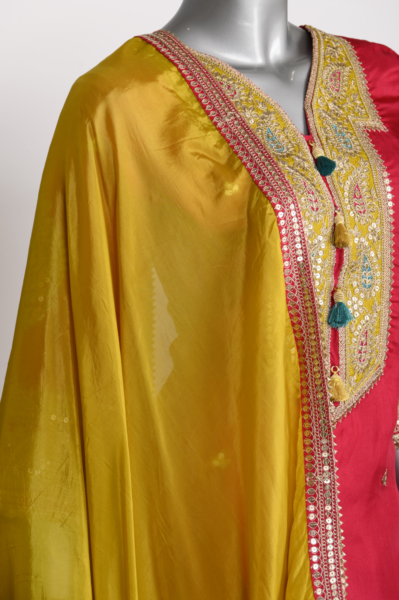 Rani Satin Stitched Suit Set with Dupatta - 1023-1004A