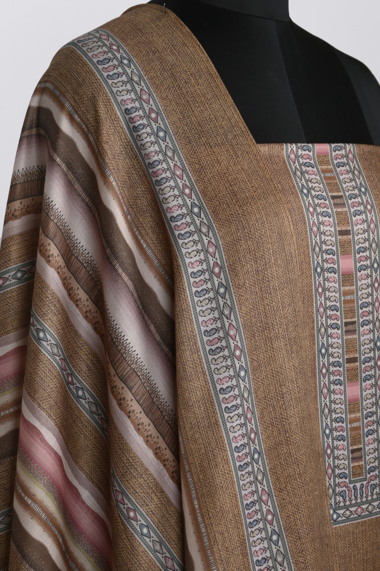 Mehndi Spun Suit Set with Spun Dupatta - 131-1824B