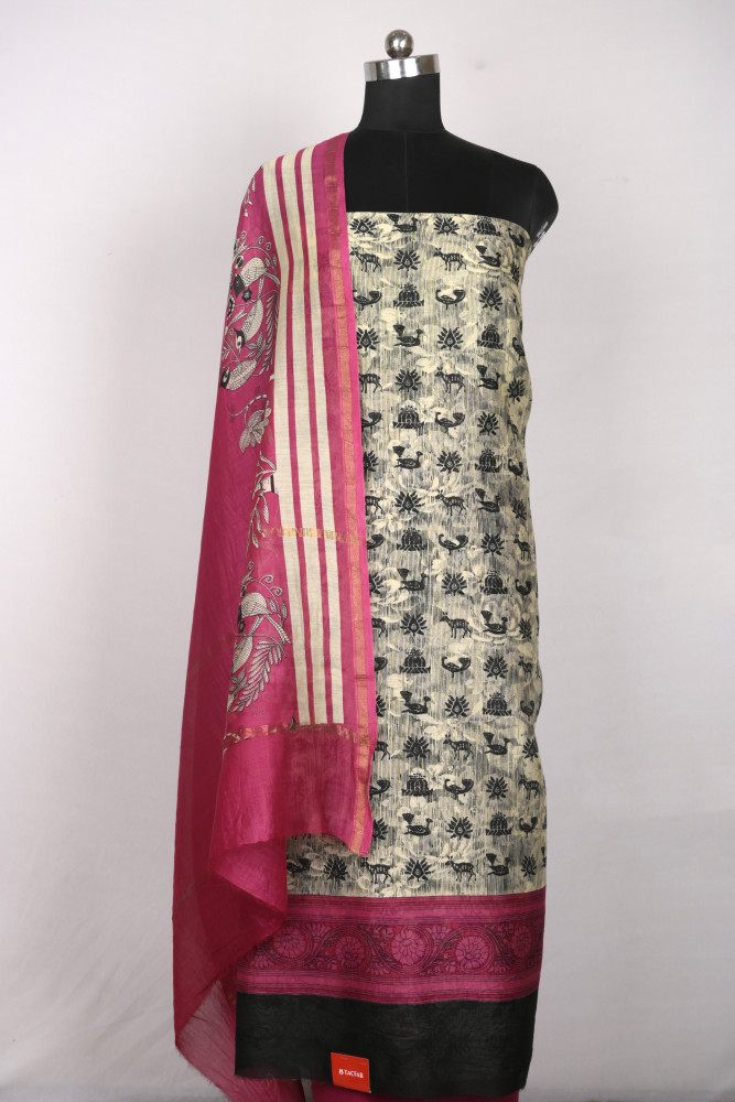 Image of Magenta Maheshwari Beautiful Suit Set with Dupatta - 811-S151-445-119-1D