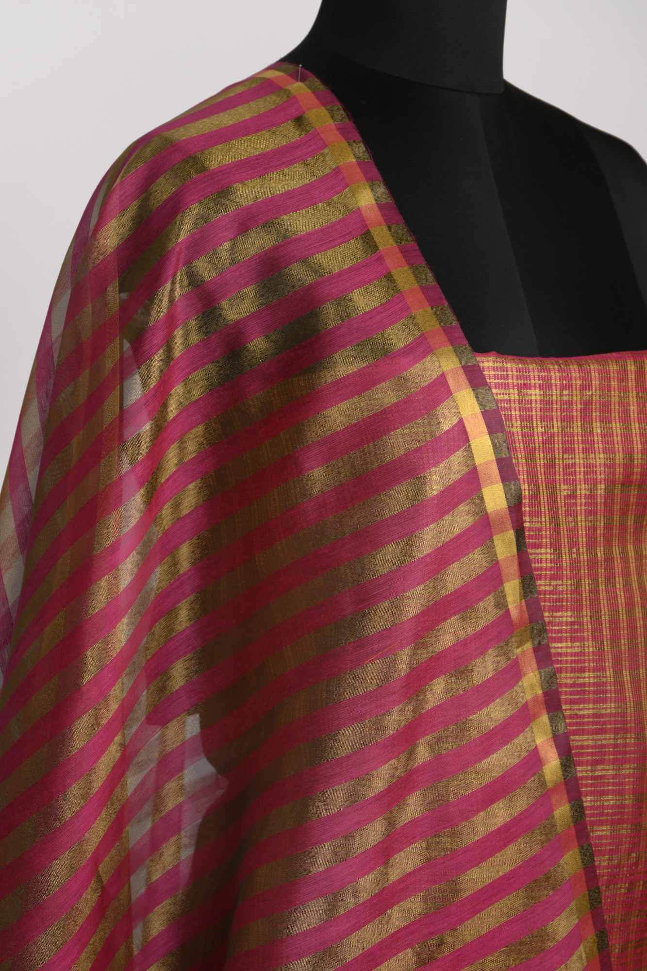 Rani Chanderi  Silk Unstitch suit set with Chanderi  silk Dupatta - 1021-TISSUE-1A