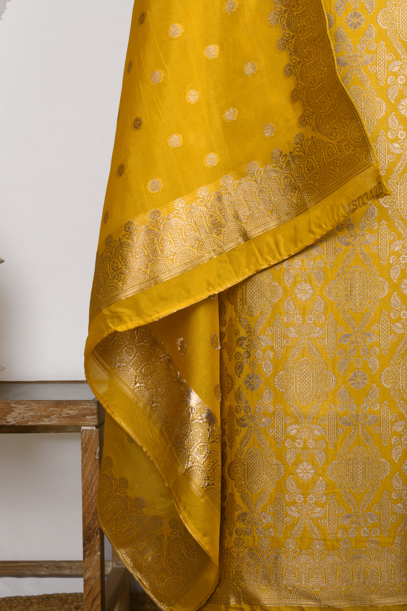 Yellow Organza Beautiful Suit Set with Dupatta - 131-KE11242A