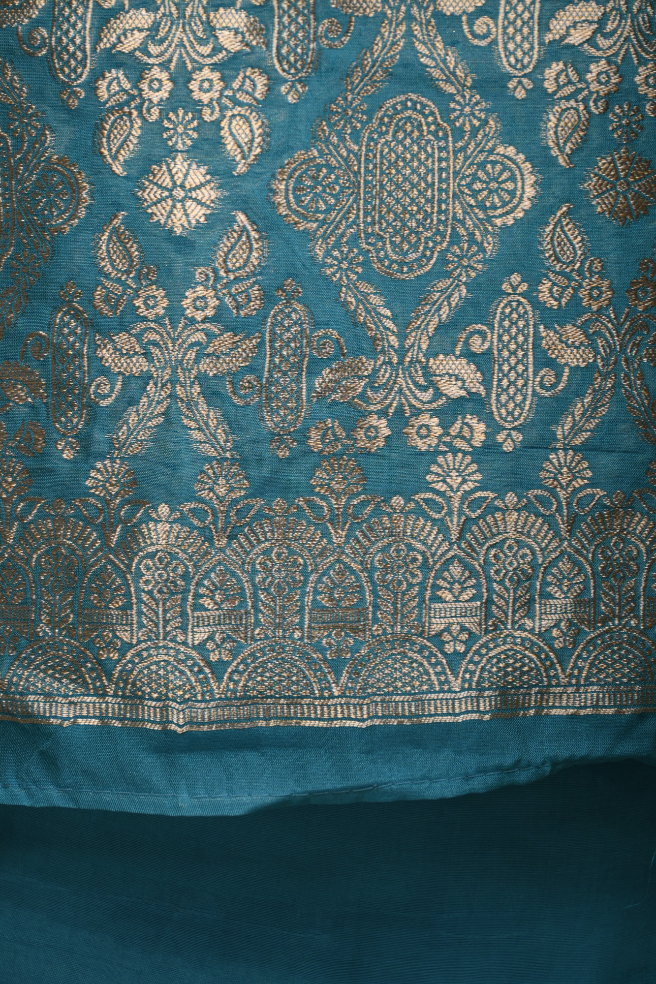 Firozi Organza Beautiful Suit Set with Dupatta- 131-KE11242B