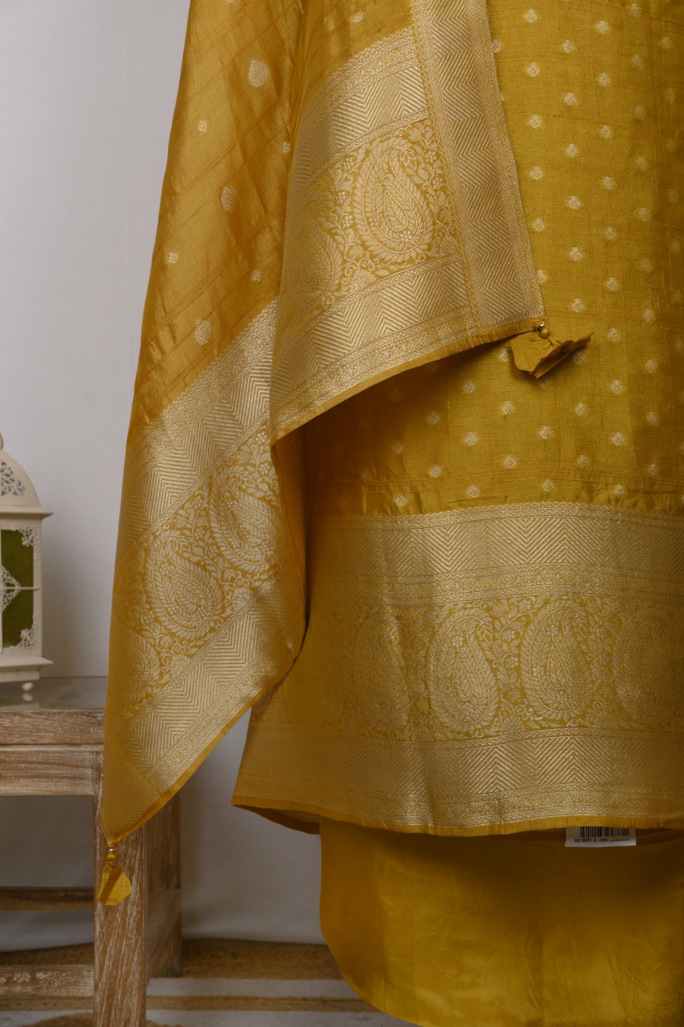 Yellow Chanderi Silk Beautiful Unstitch suit set with Dupatta - R157-SPR1958A