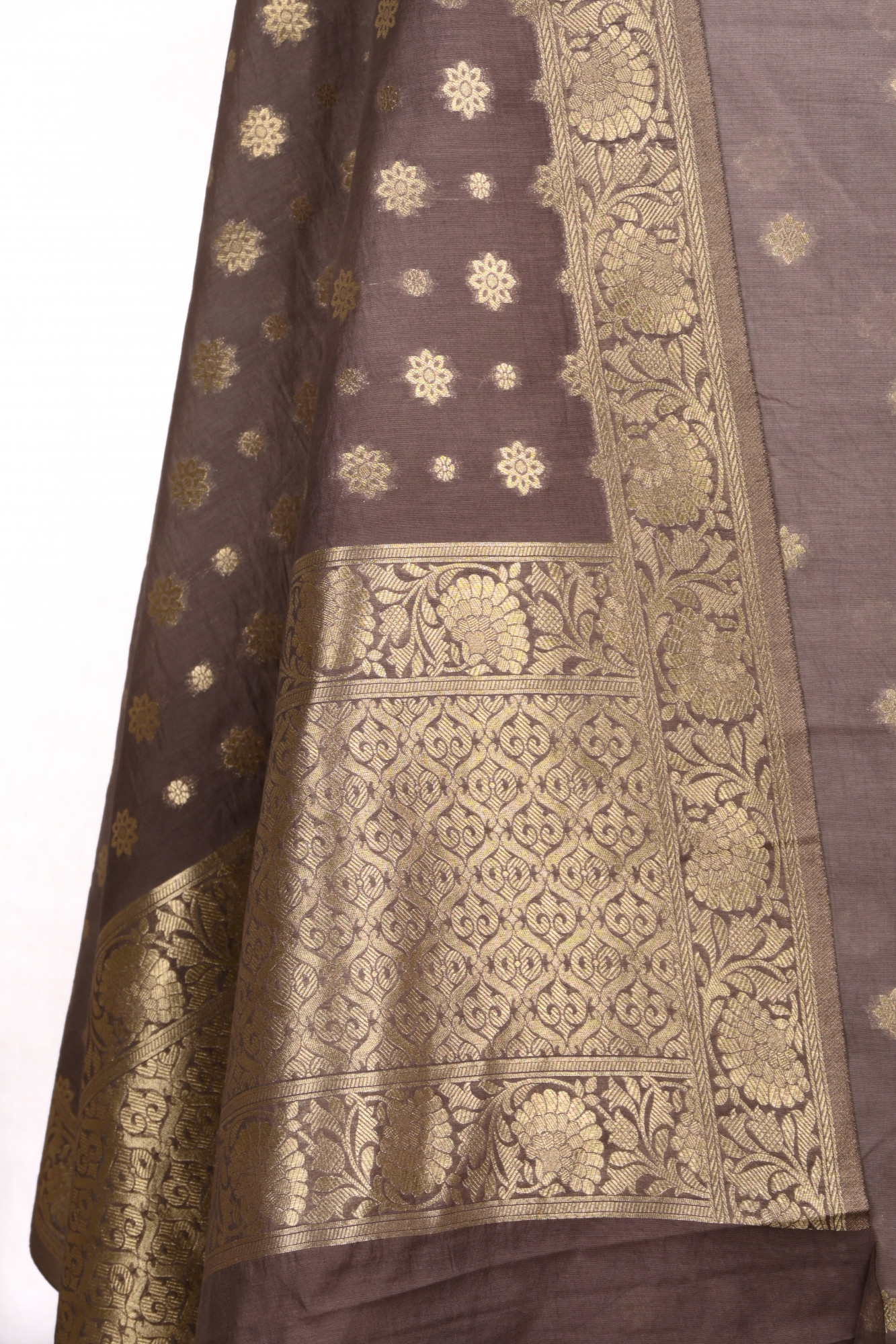 Brown Chanderi Silk Suit With Chnaderi Silk Dupatta - 1021-CTN-1B