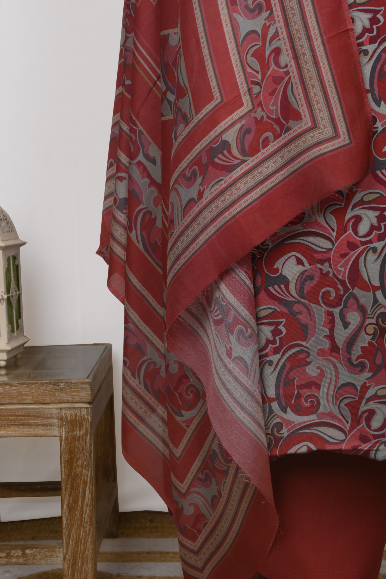 Maroon Spun Suit Set with Beautiful Dupatta - 131-7558C